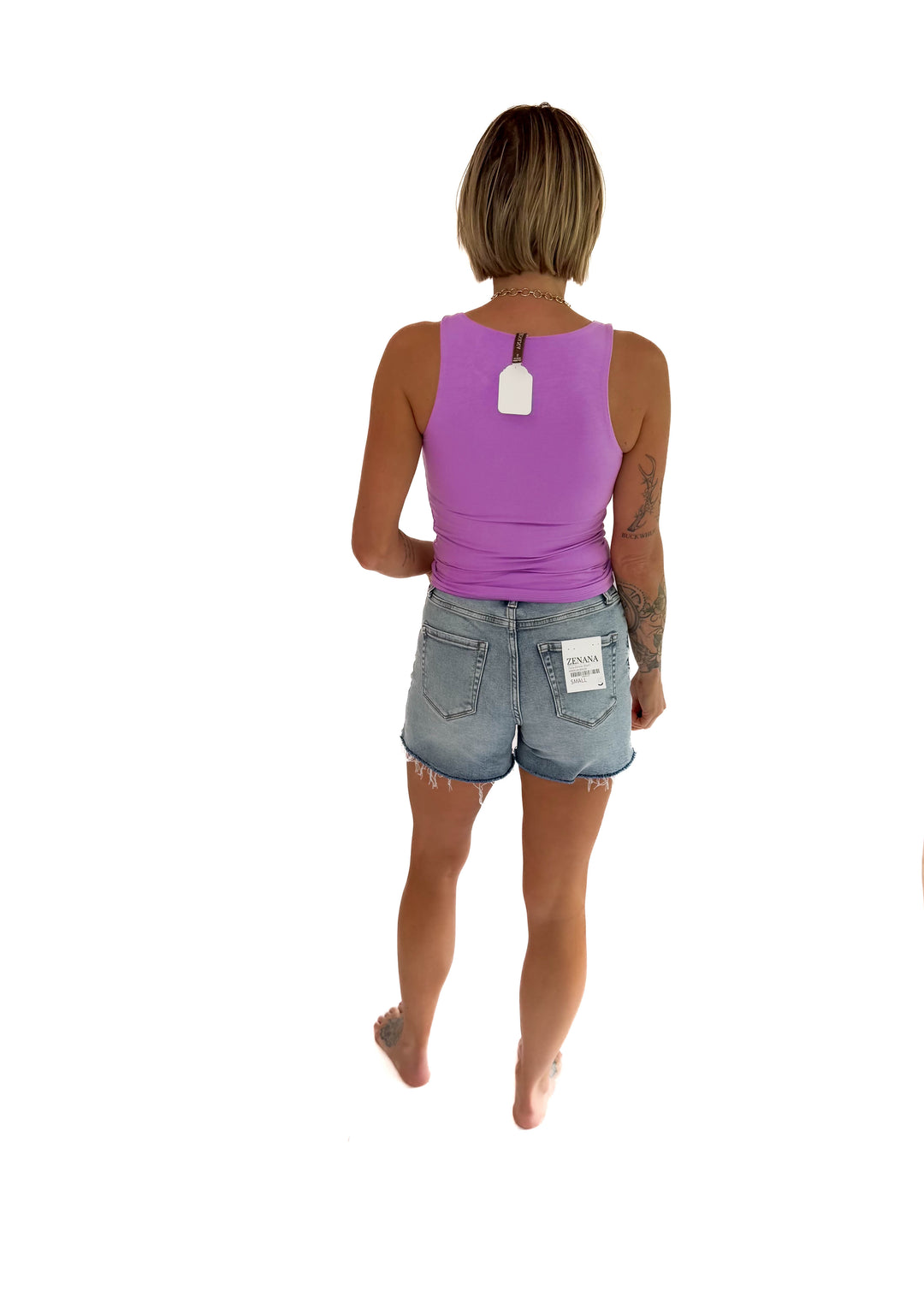 Esme  Double Lined Tank- BRIGHT LAVENDER