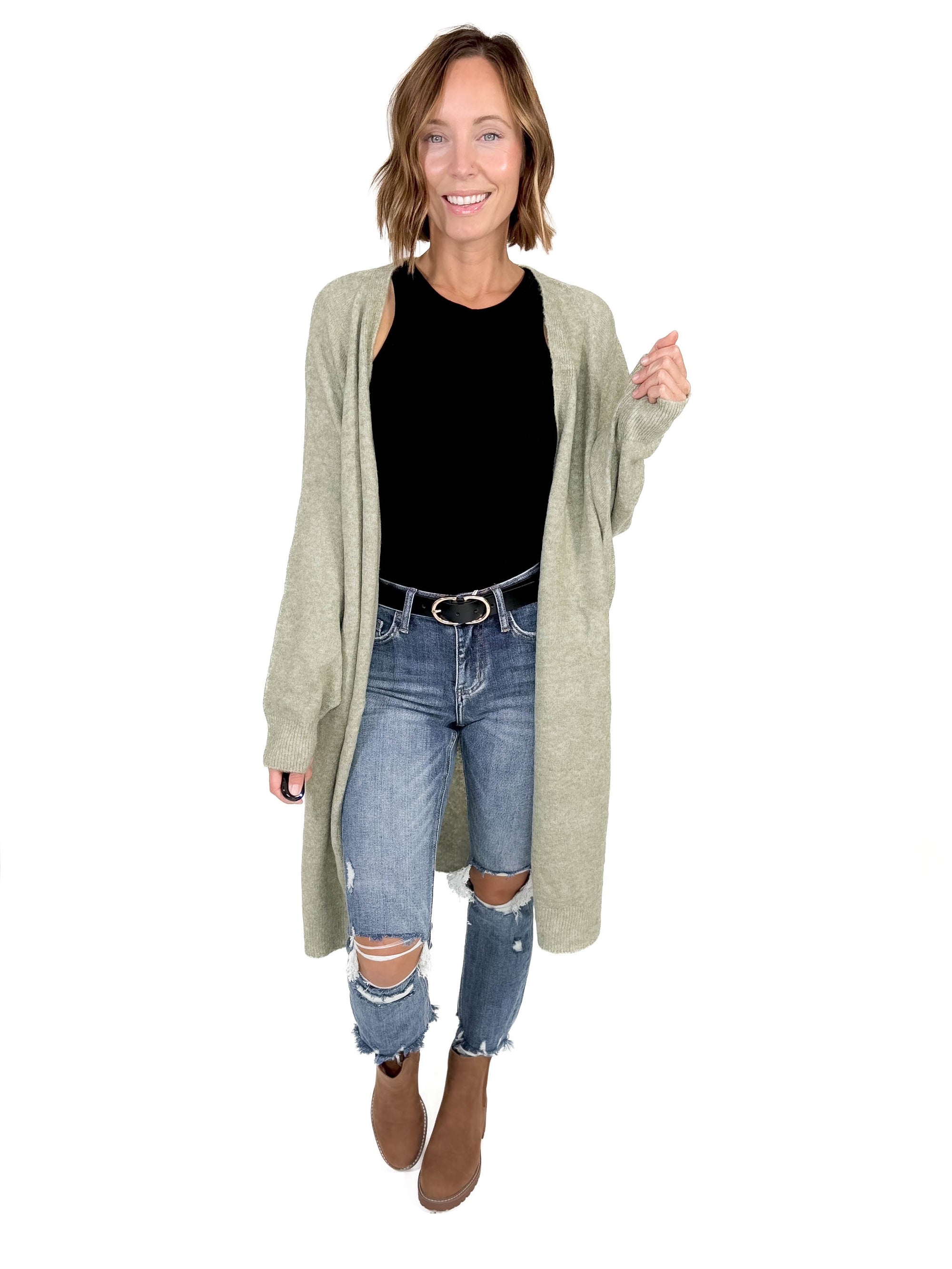 Margot Cozy Cardigan- SAGE -FINAL SALE