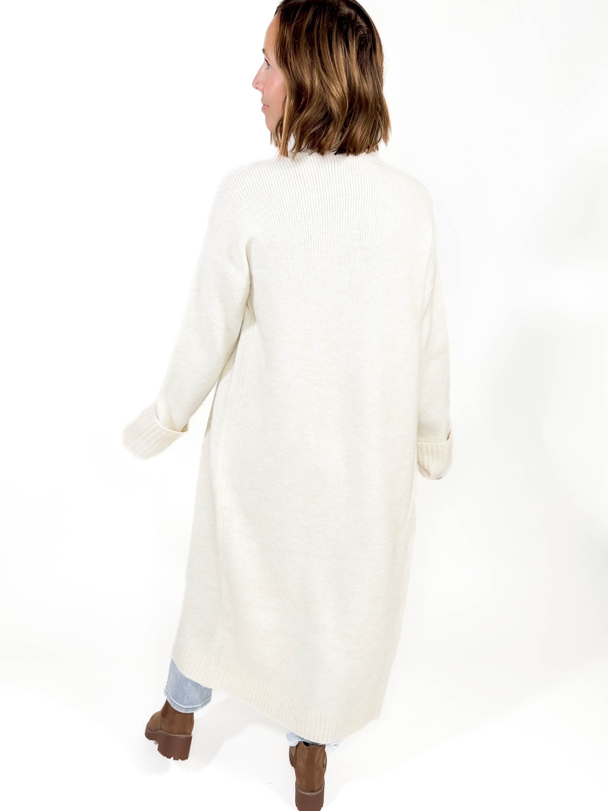 VERO MODA Phillis Long Cardigan- BIRCH MELANGE -FINAL SALE