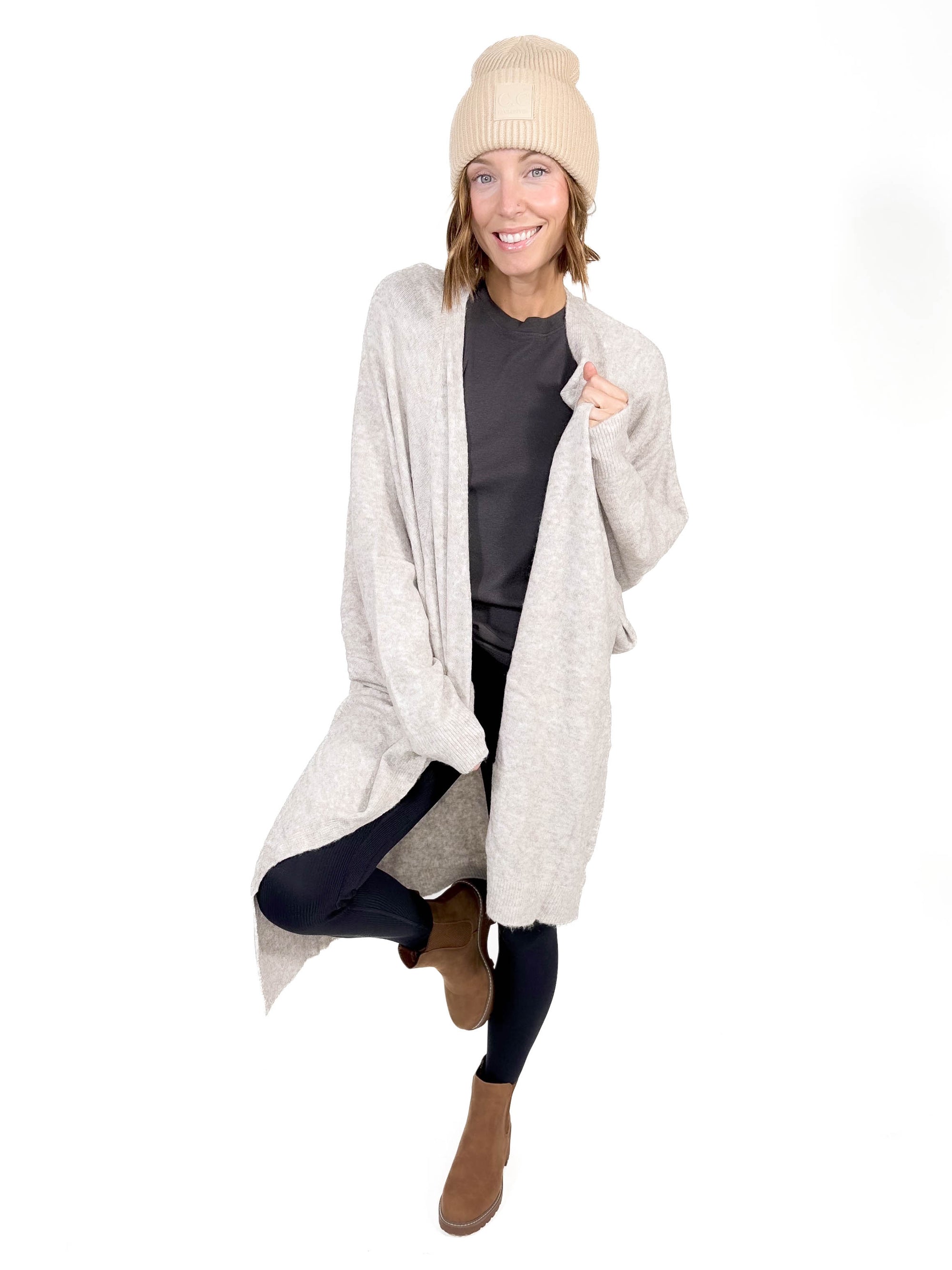 Margot Cozy Cardigan- BEIGE -FINAL SALE