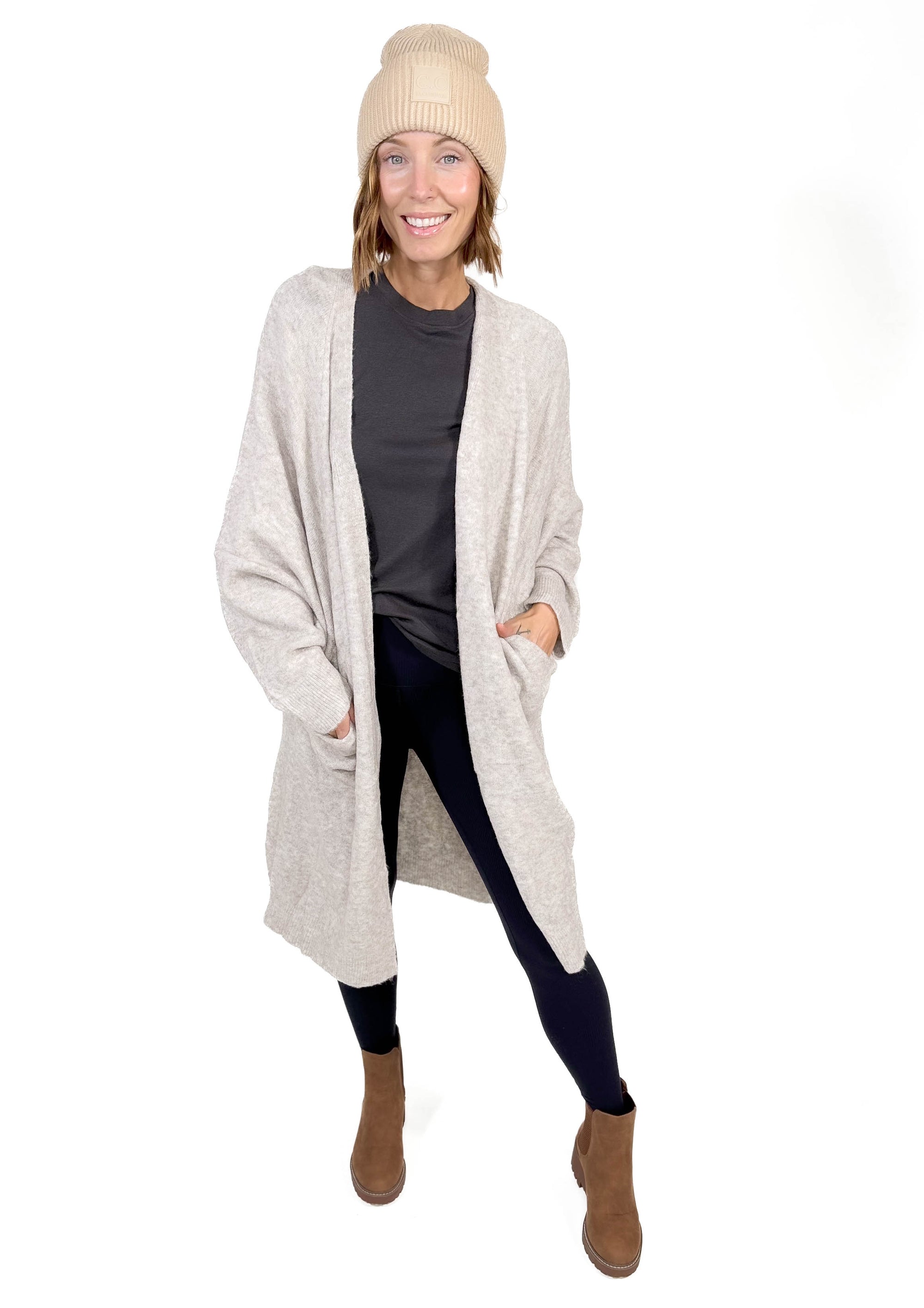 Margot Cozy Cardigan- BEIGE -FINAL SALE