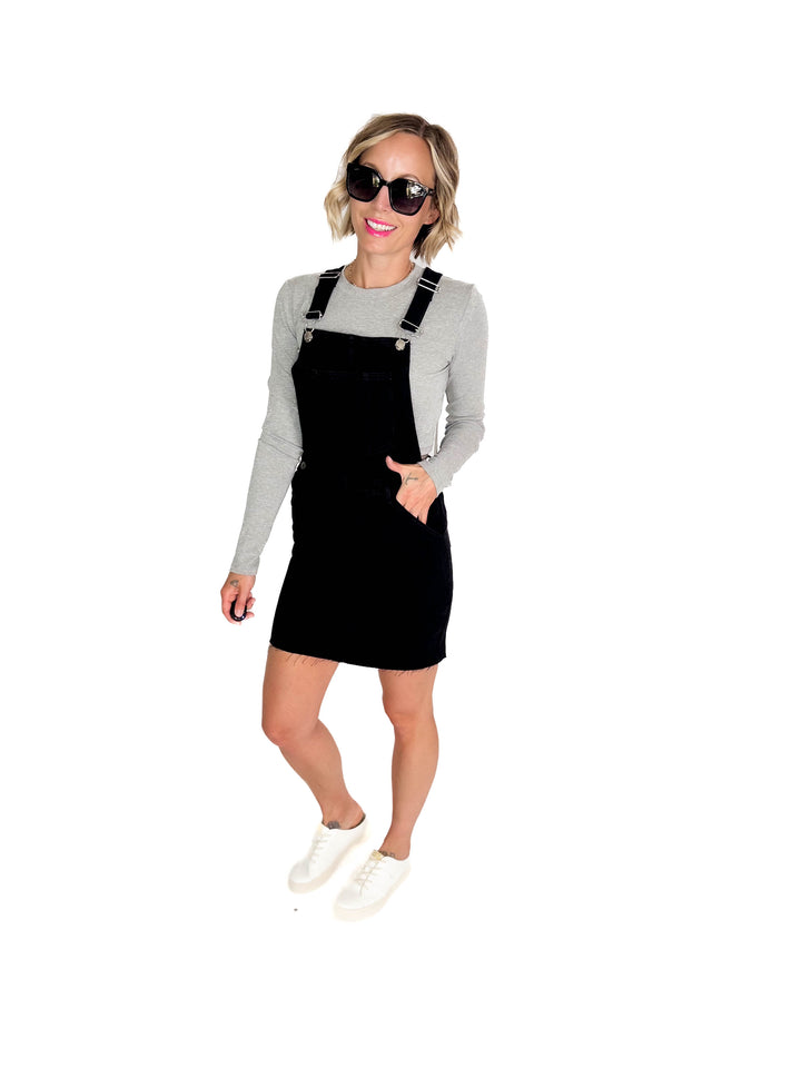 ONLY Spencer Overall Dress- WASHED BLACK-FINAL SALE