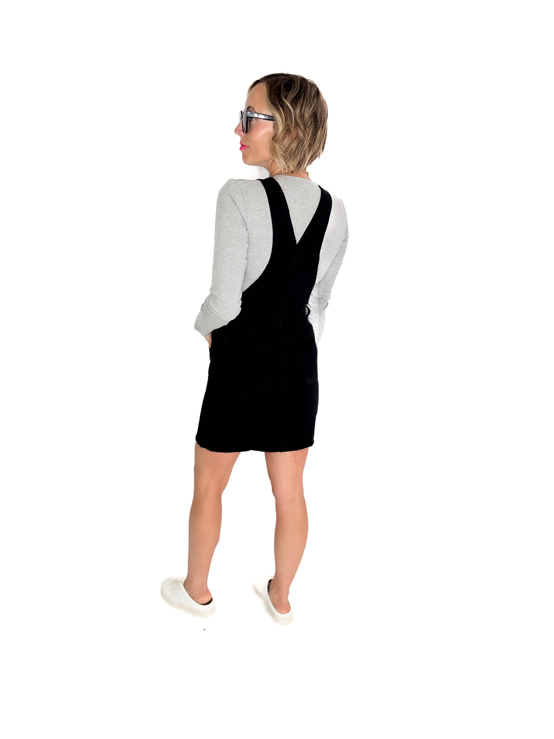 ONLY Spencer Overall Dress- WASHED BLACK-FINAL SALE