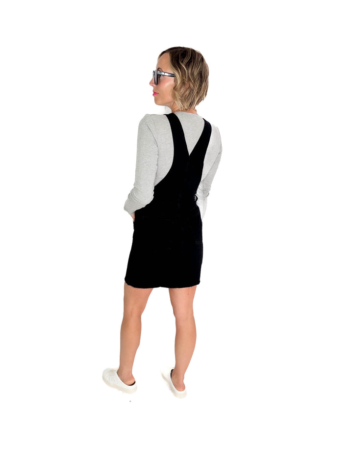 ONLY Spencer Overall Dress- WASHED BLACK-FINAL SALE
