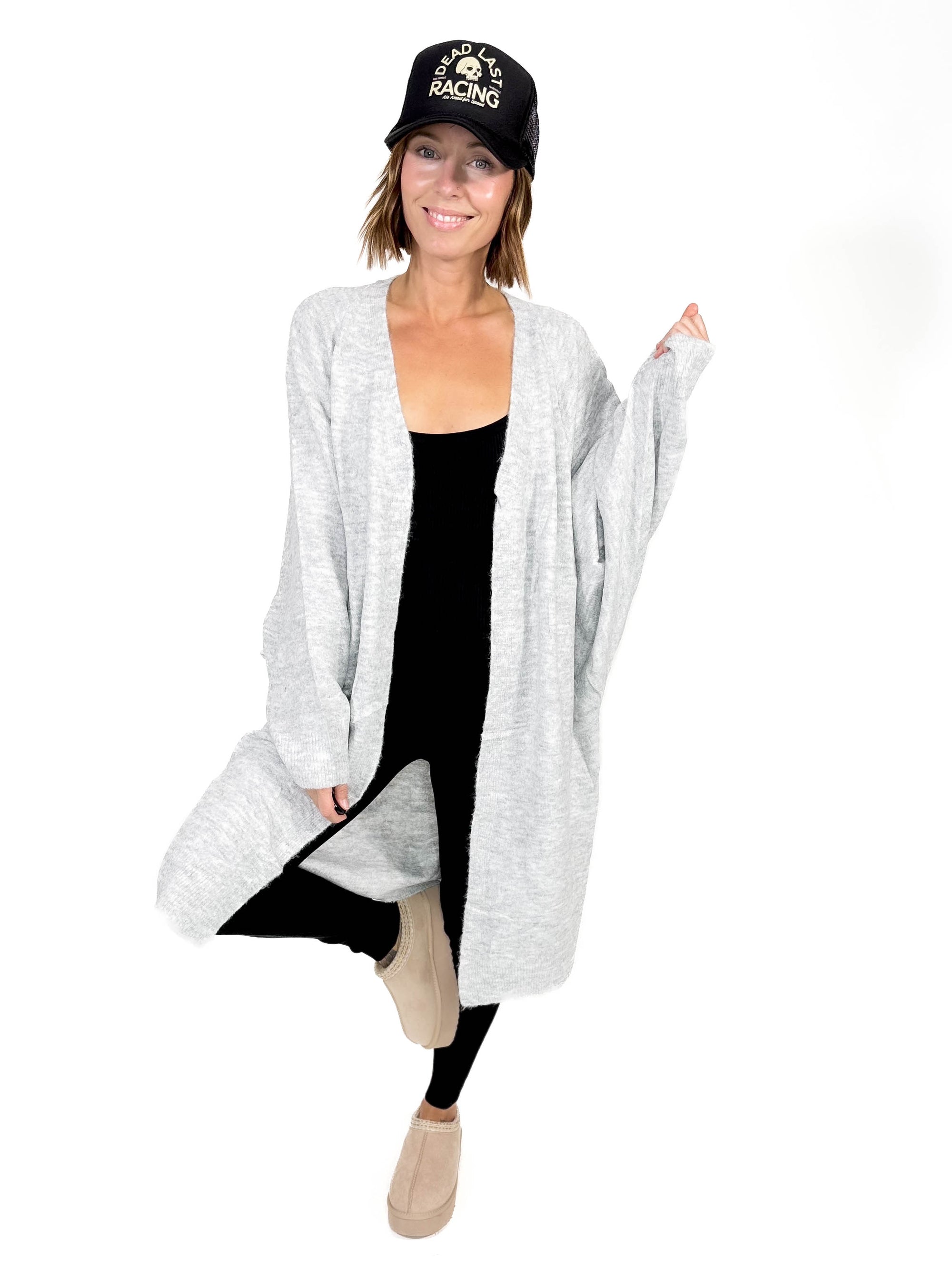 Margot Cozy Cardigan- GREY -FINAL SALE