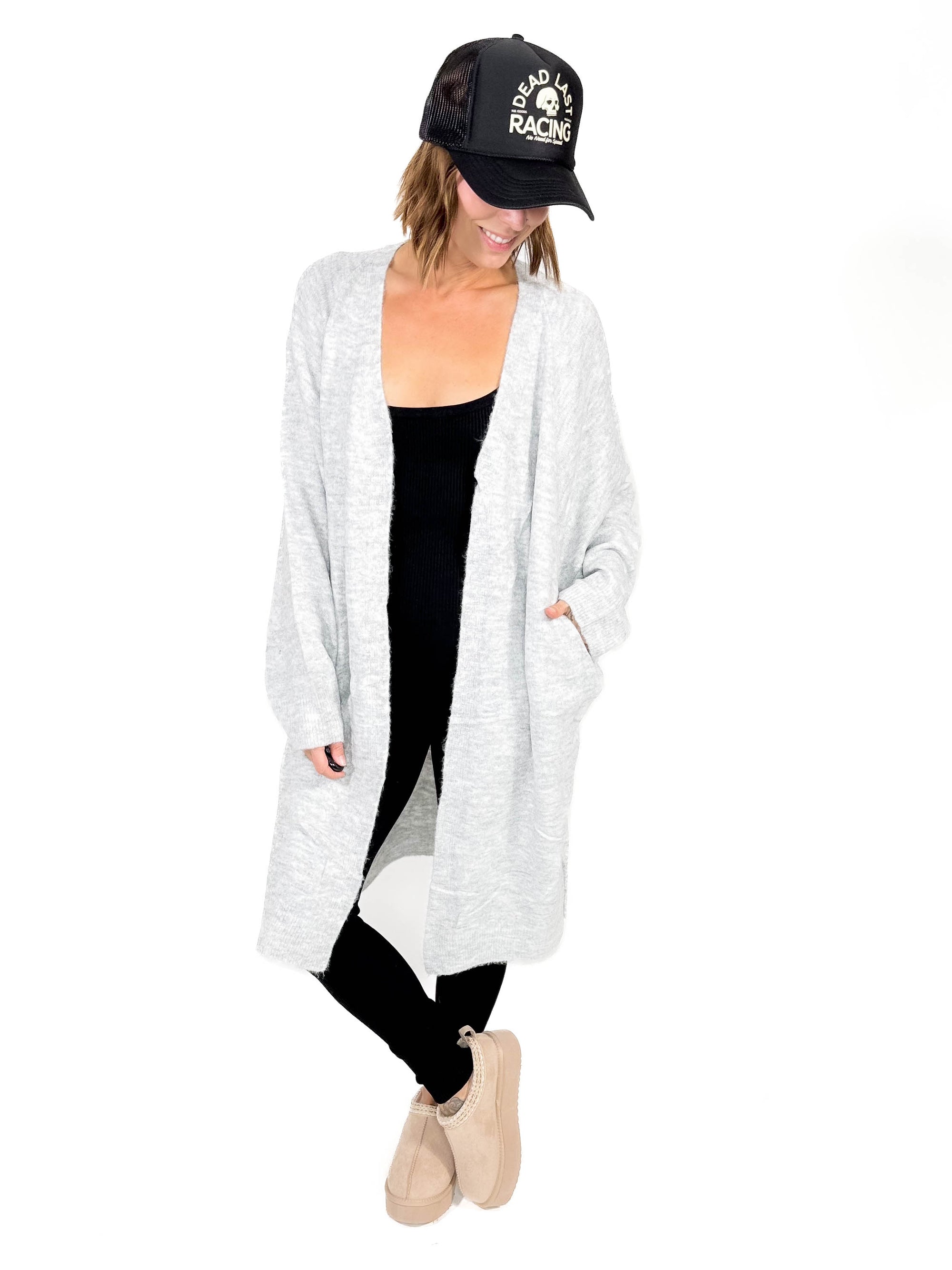 Margot Cozy Cardigan- GREY -FINAL SALE