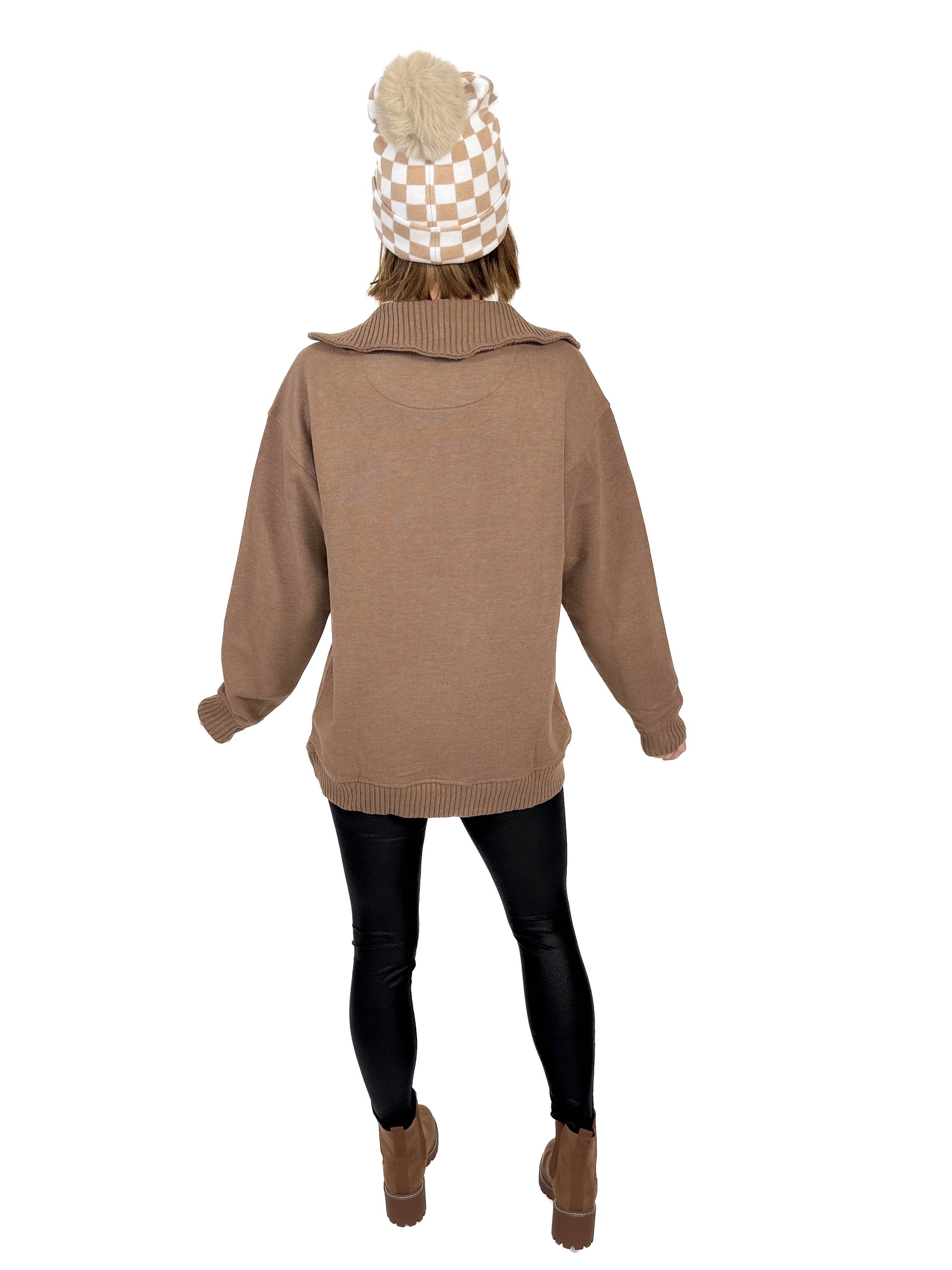 Thelma Mock Neck Fleece- ACORN