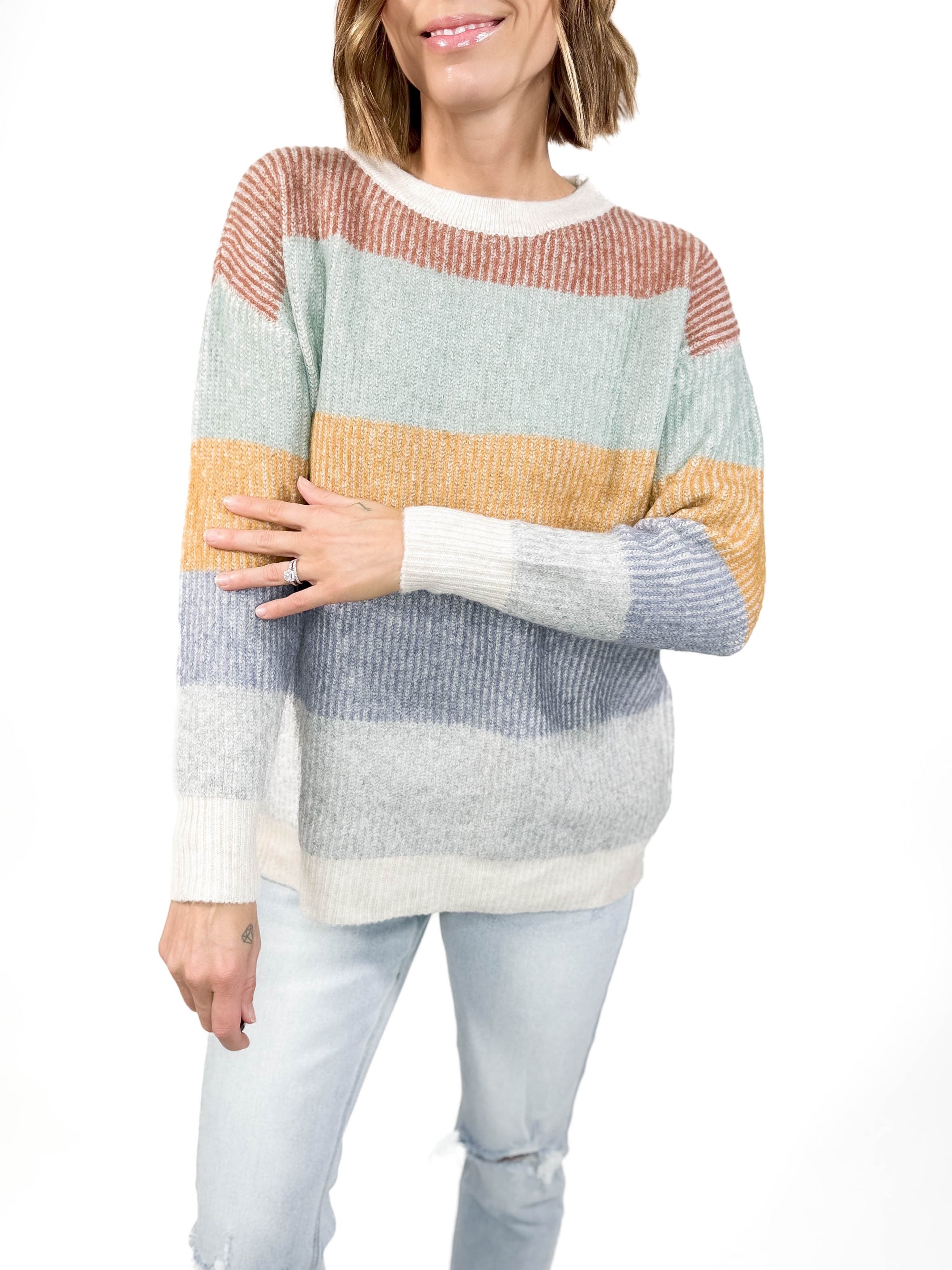 Tagen Ribbed Knit Sweater -FINAL SALE