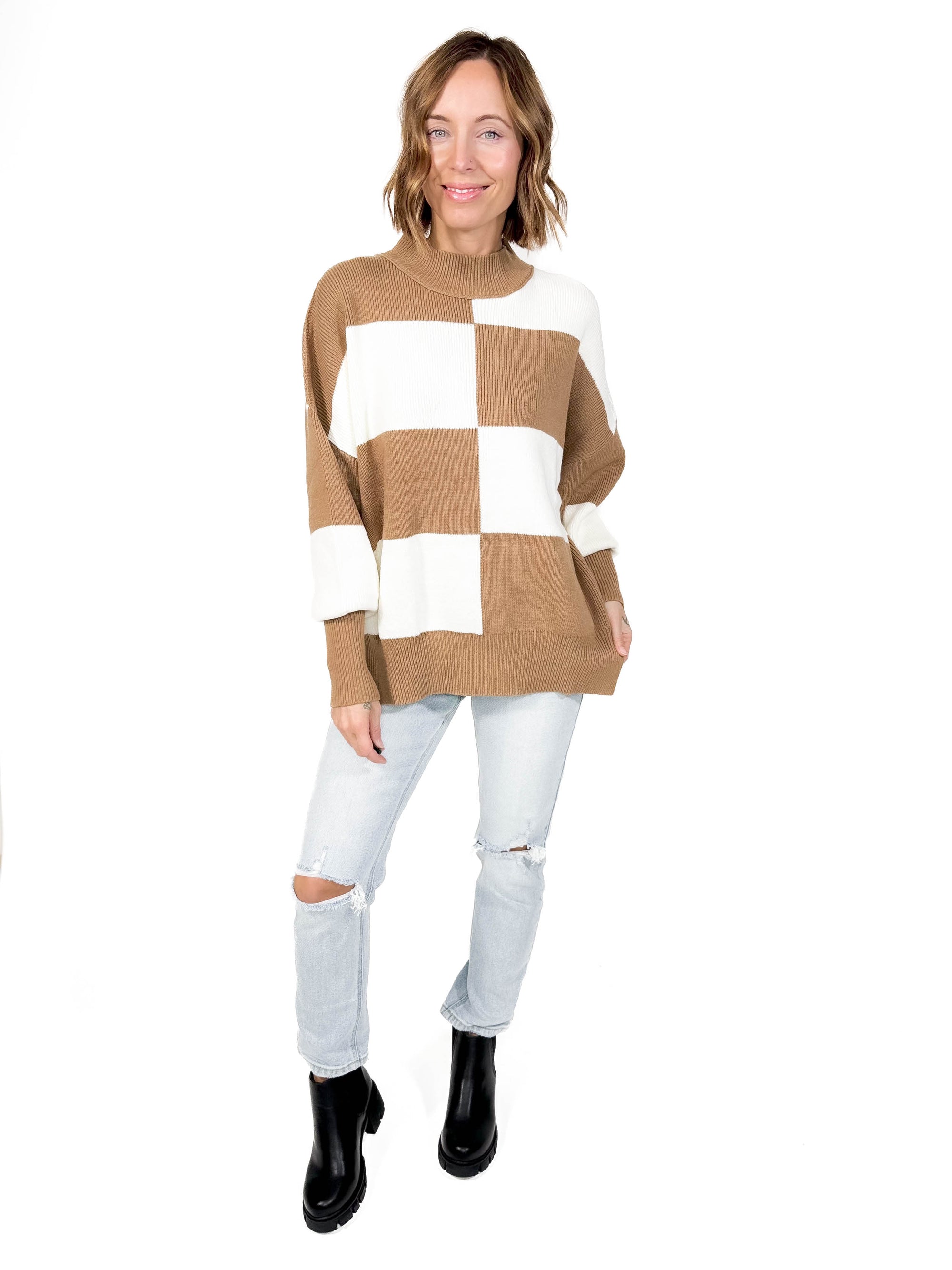 Serena Checker Sweater