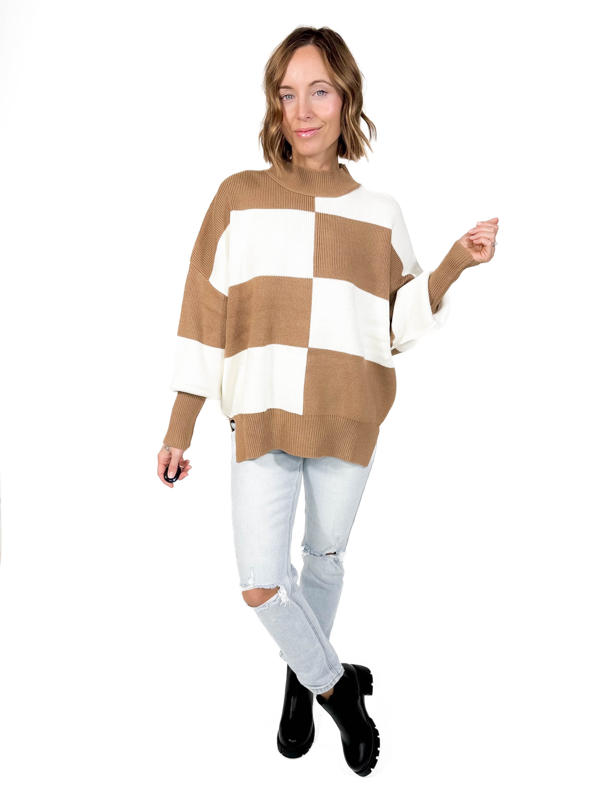 Serena Checker Sweater