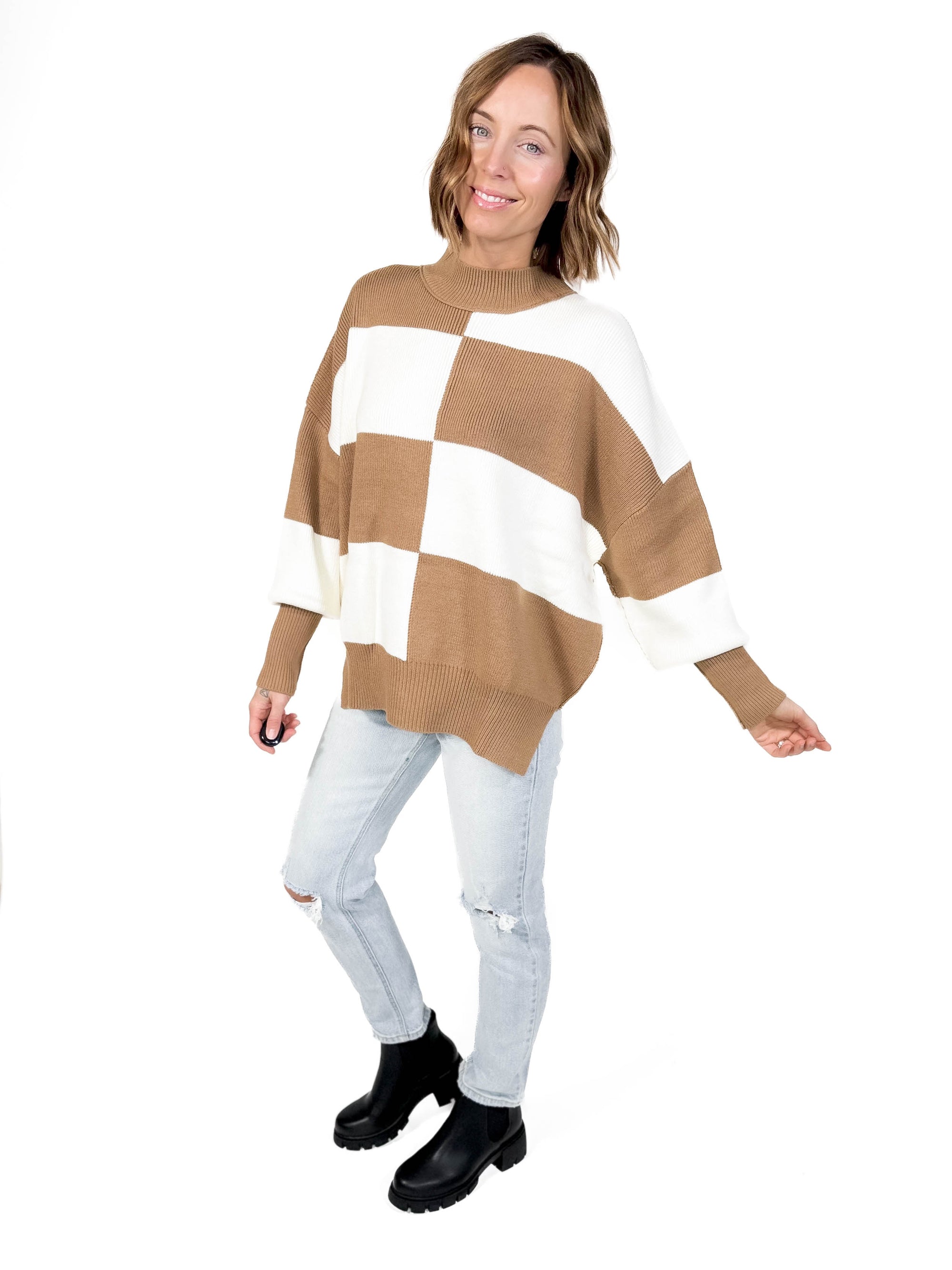 Serena Checker Sweater