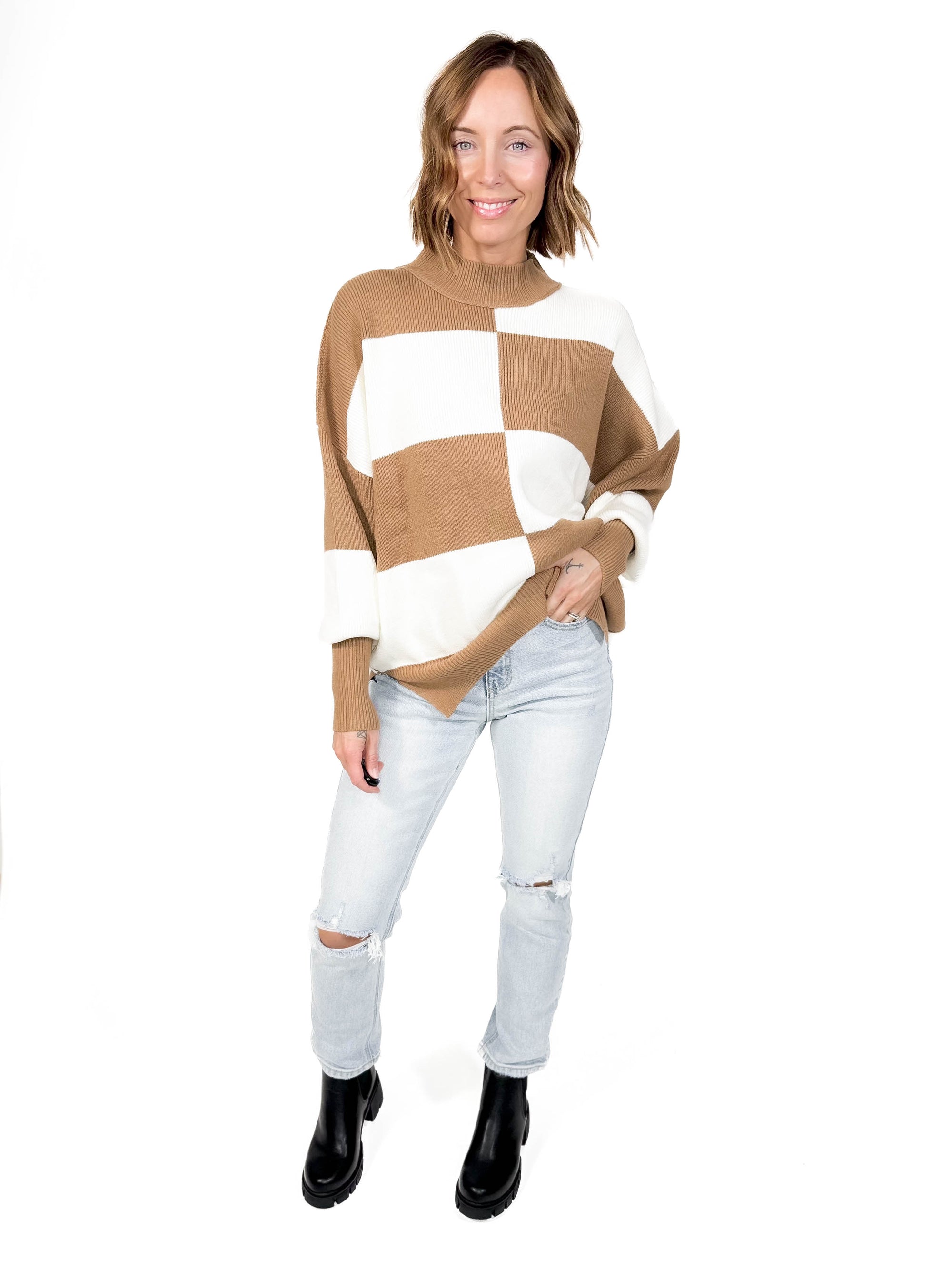 Serena Checker Sweater