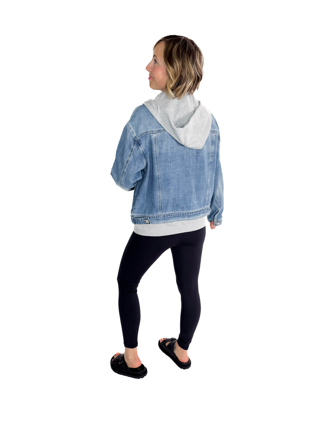 Marcus Relaxed Hoodie Jacket- DARK WASH-MEDIUM WASH-FINAL SALE *L*