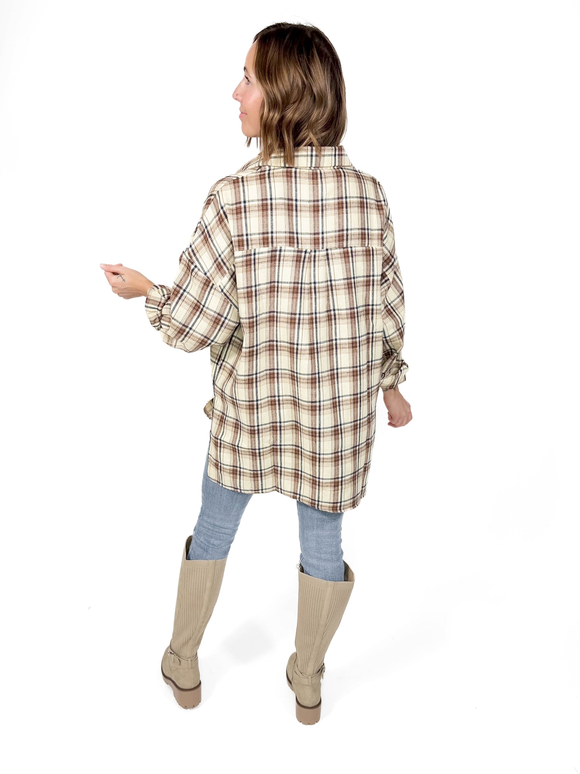 Tamra Plaid Tunic- OAT -FINAL SALE