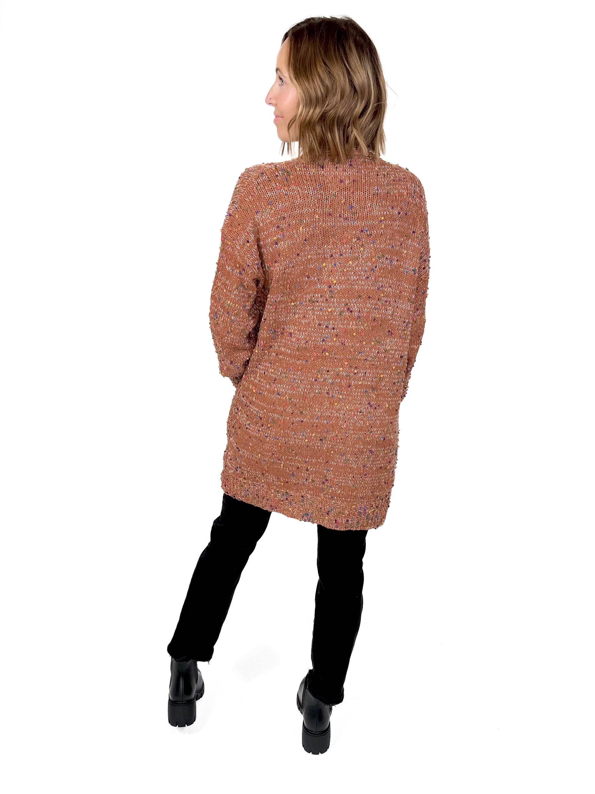 Miley Confetti Cardigan- CINNAMON -FINAL SALE