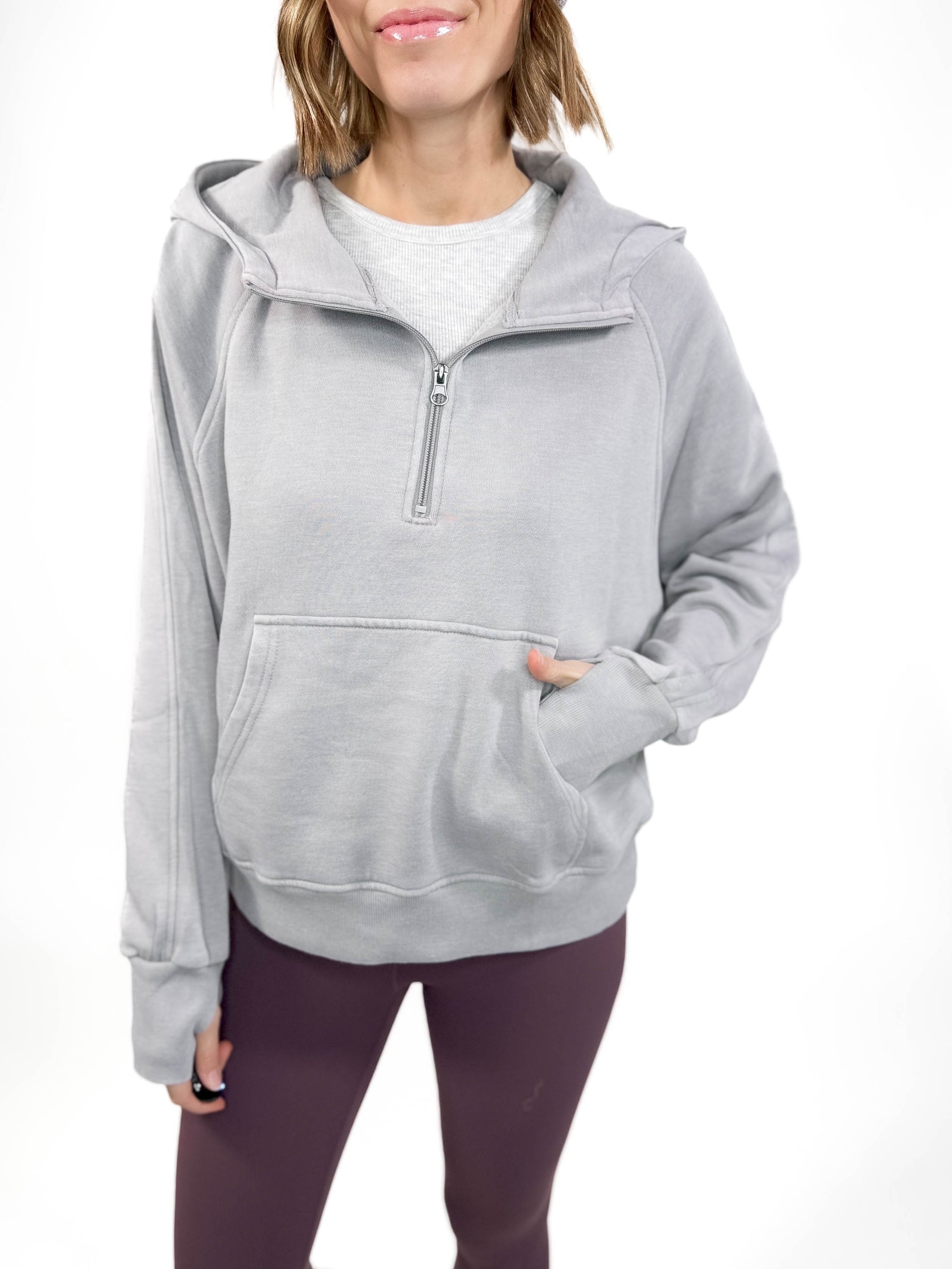 Easy Does It Pullover- GREY