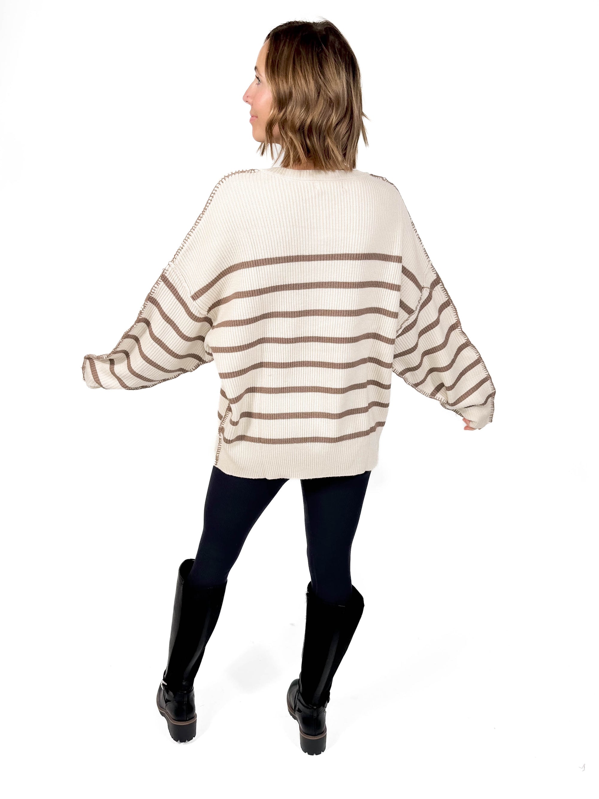 Ruby Henley Sweater- OATMEAL