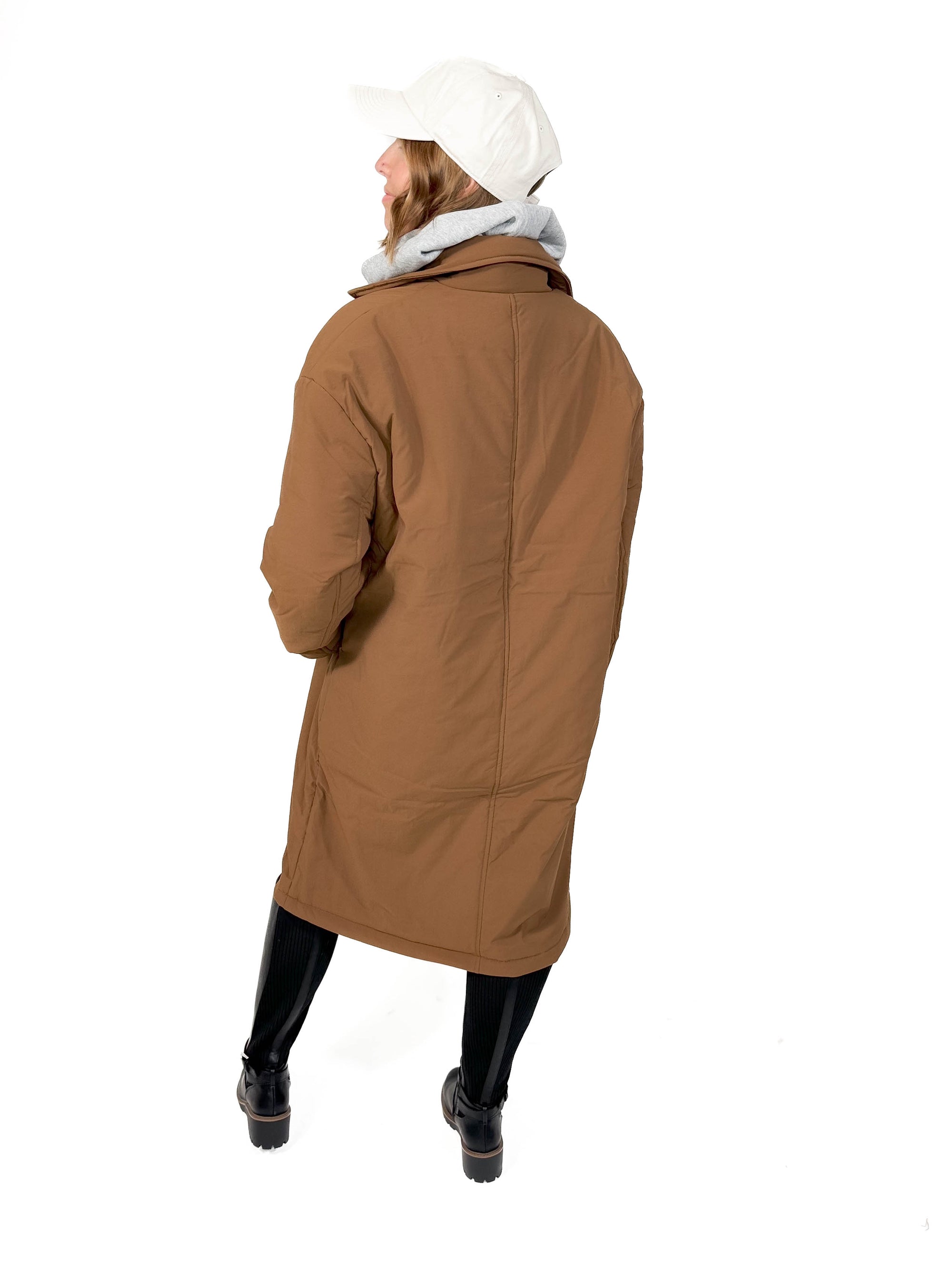 MONO B Athabasca Insulated Puffer Overcoat- COCOA DUST -FINAL SALE