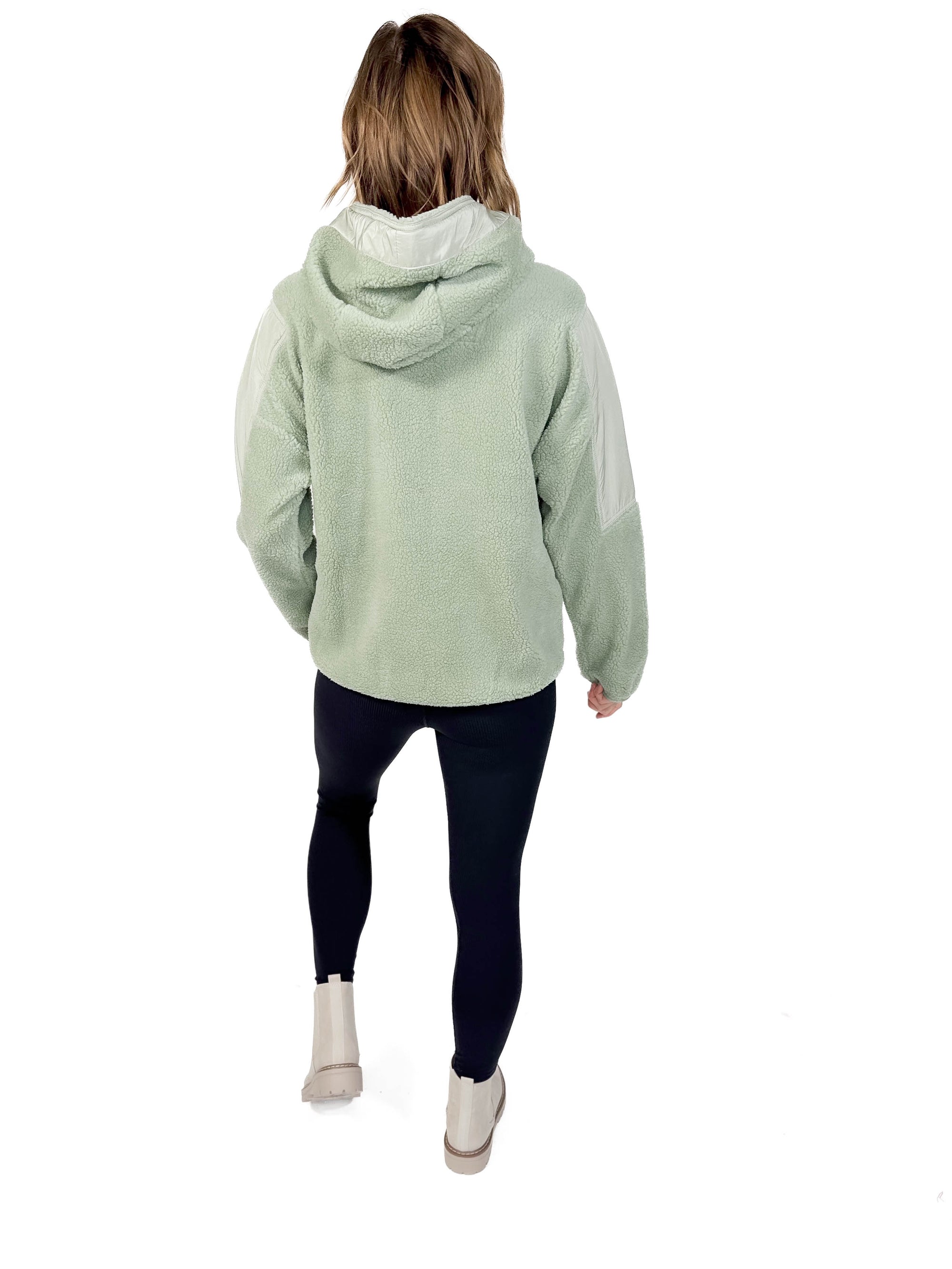 Blakely Full Zip Sherpa Fleece- SAGE