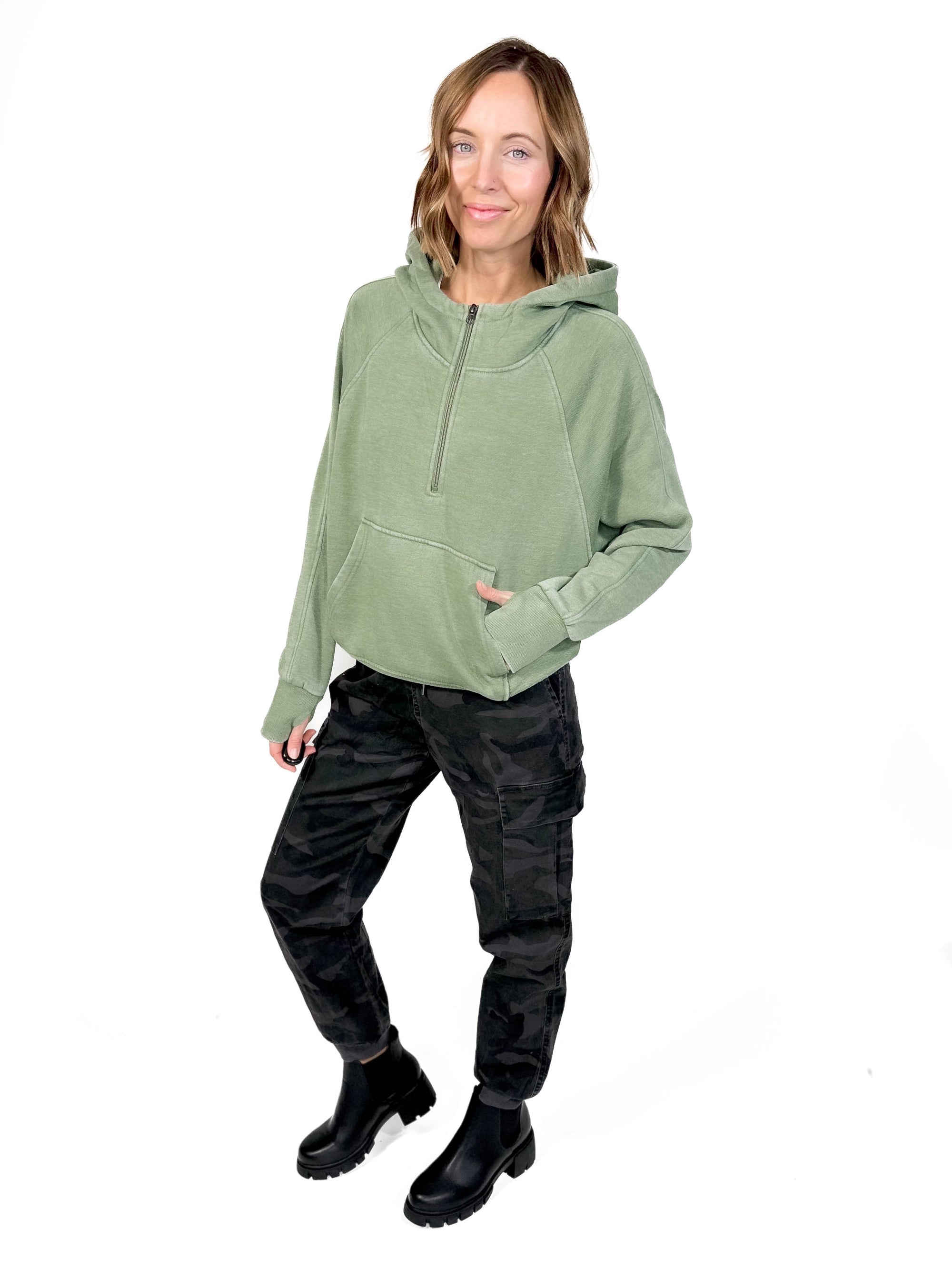 Easy Does It Pullover- GREEN