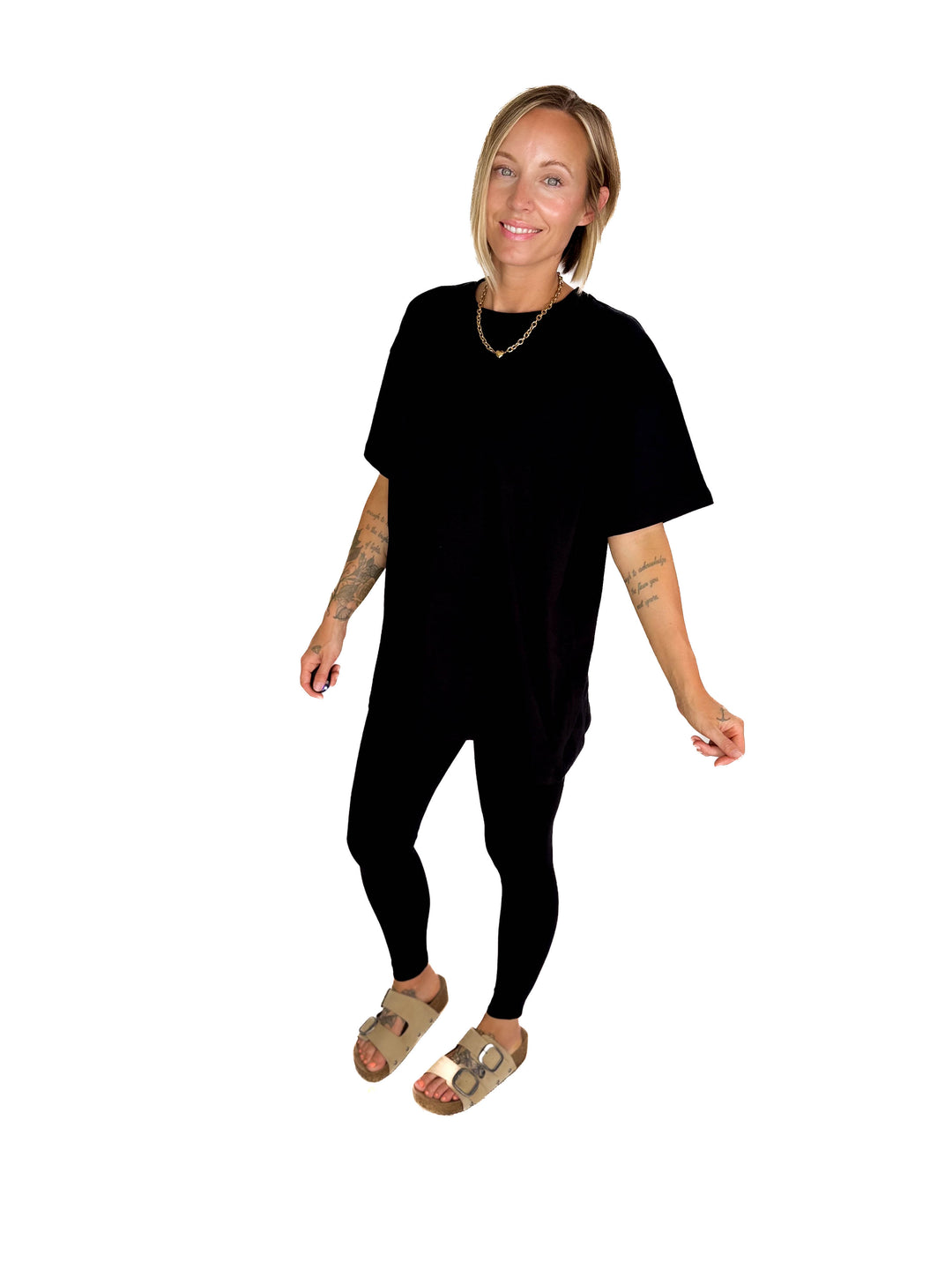 Champlain Cotton Legging Set- BLACK