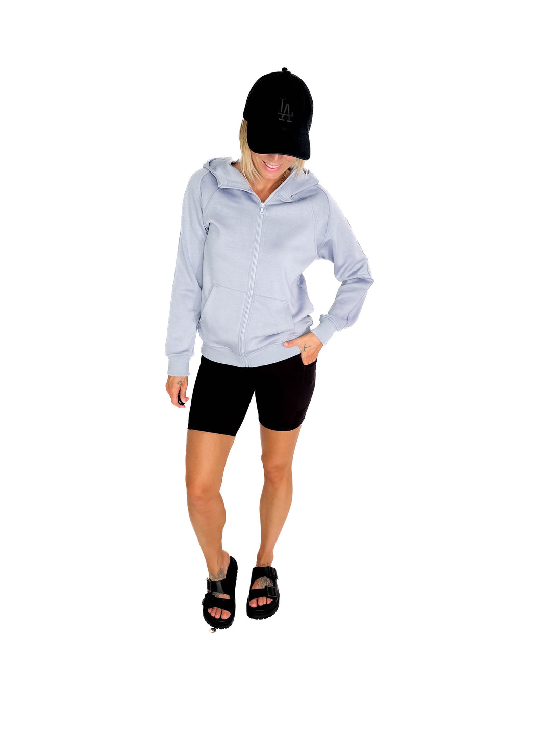 Rein Butter Biker Shorts with Side Pockets- BLACK
