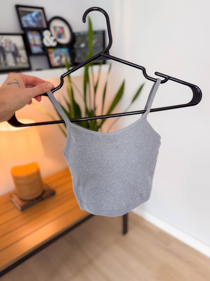 Basic Padded Brami- HEATHER GREY