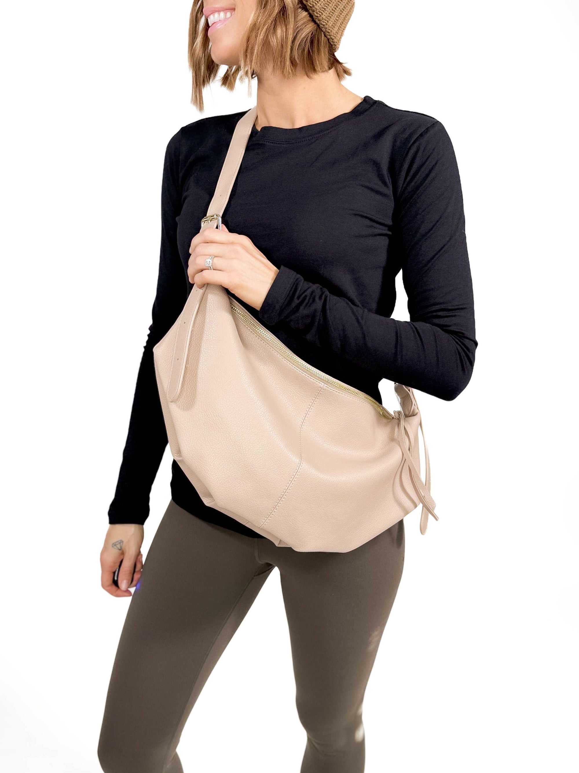 Tally Hobo Bag- TAUPE-FINAL SALE