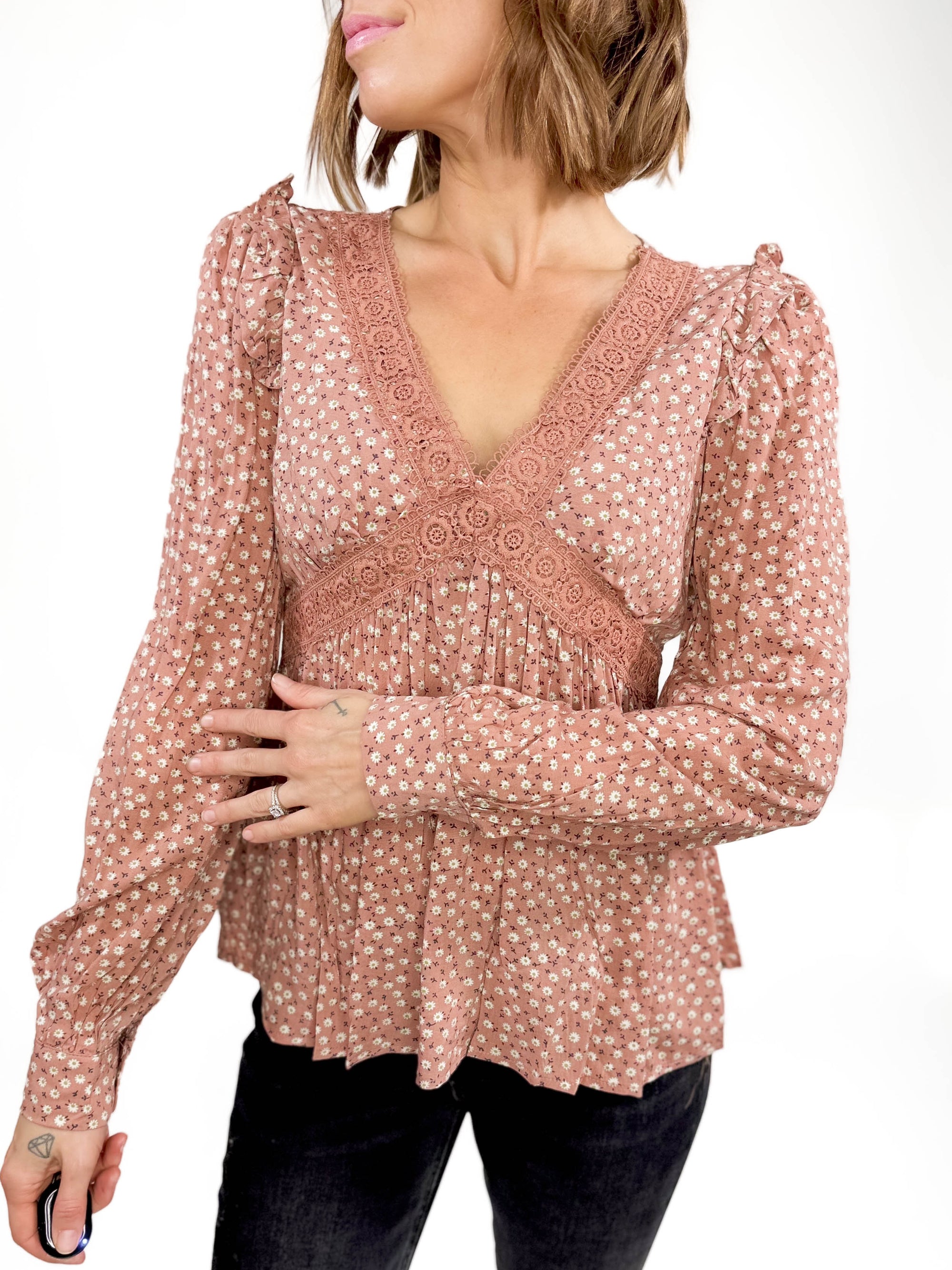 Greer Ditsy Floral Blouse -FINAL SALE