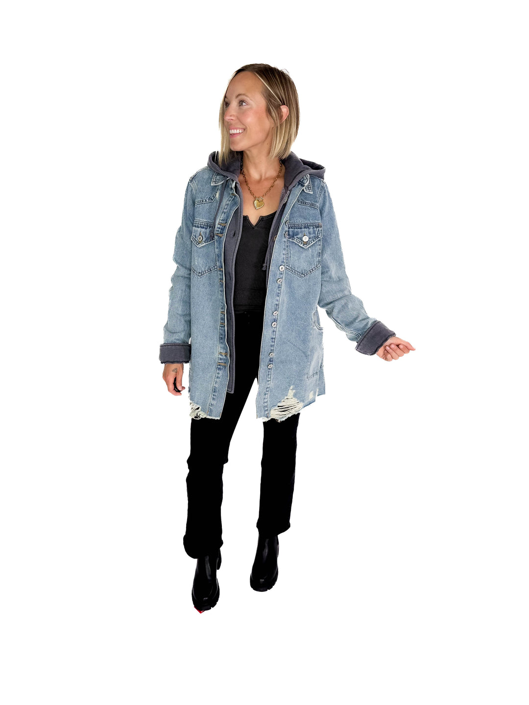 Benton Distressed Denim Jacket