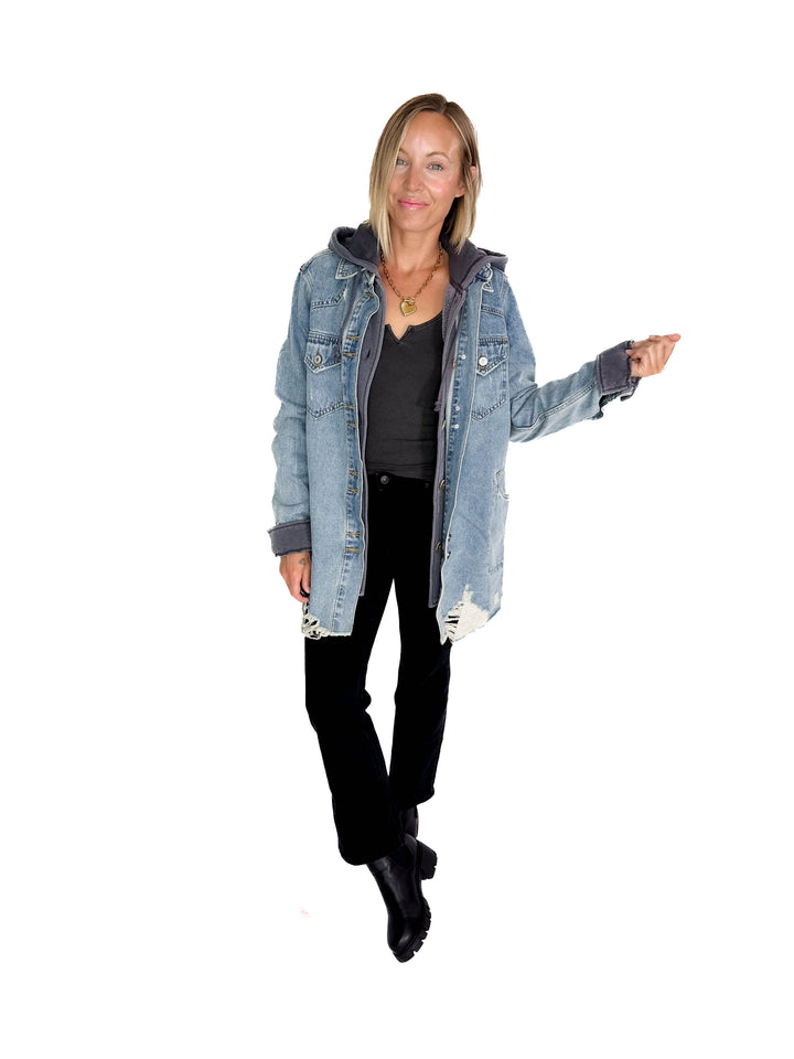 Benton Distressed Denim Jacket