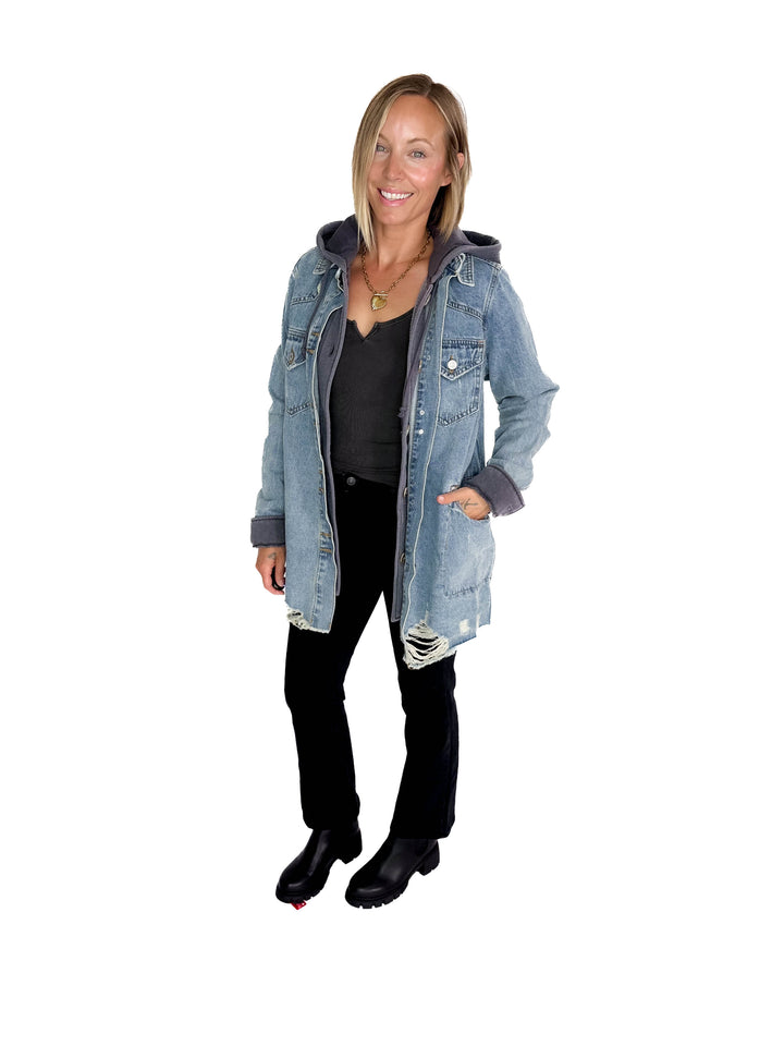 Benton Distressed Denim Jacket