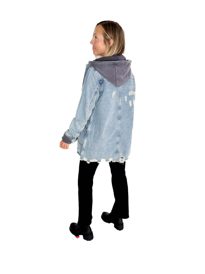 Benton Distressed Denim Jacket
