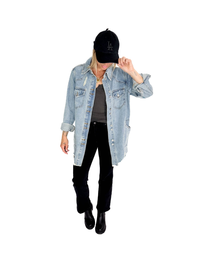 Benton Distressed Denim Jacket