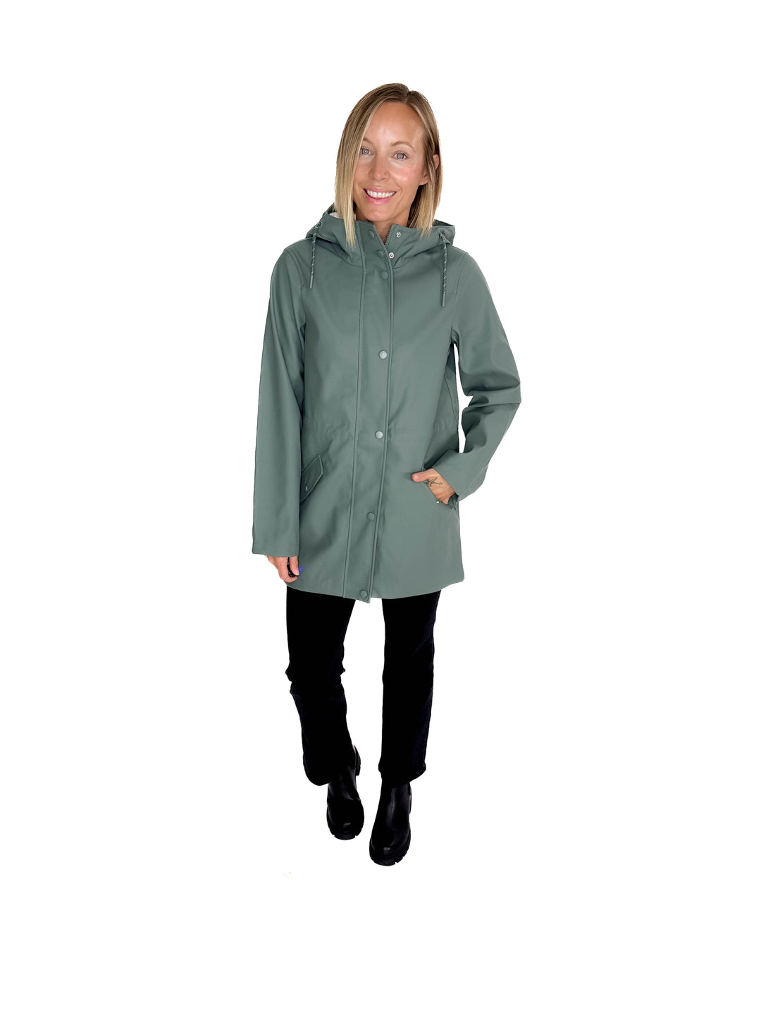 VERO MODA Sitka Rain Jacket- BALSAM GREEN