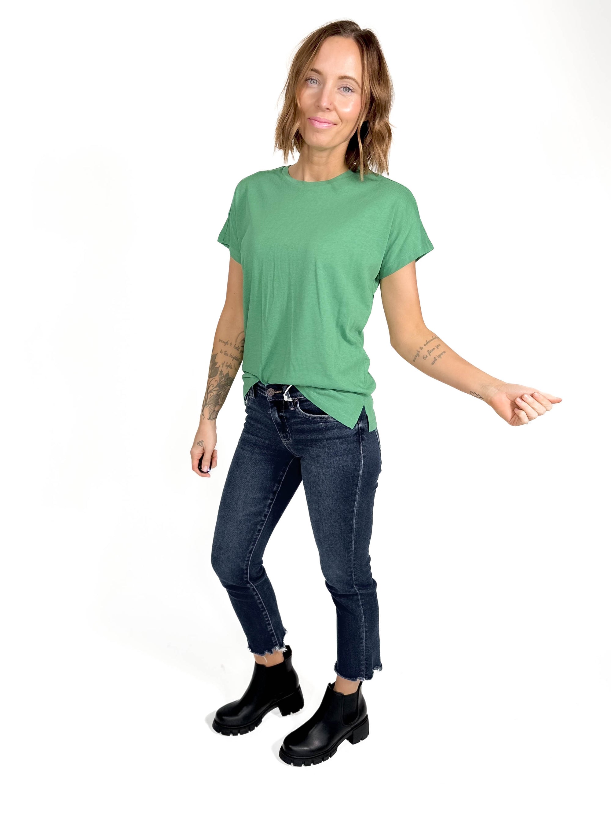 Sloan Boyfriend Tee- GREEN