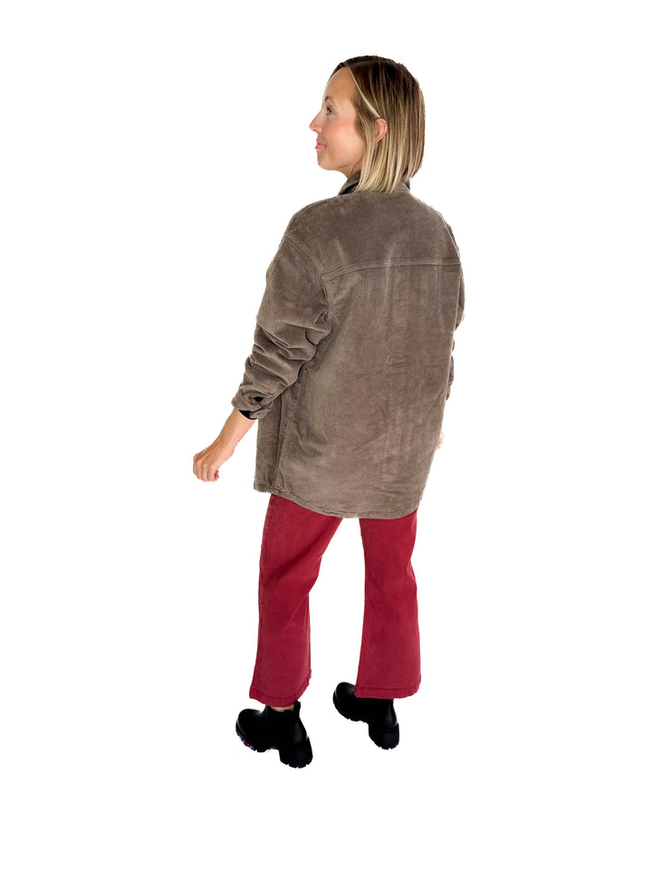 Noisy May Alva Corduroy Shacket- MOREL