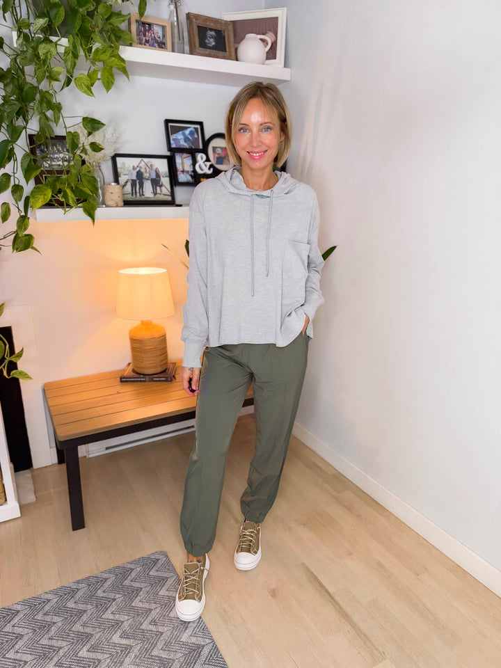 Tinley Athleisure Hoodie- HTHR GREY-FINAL SALE