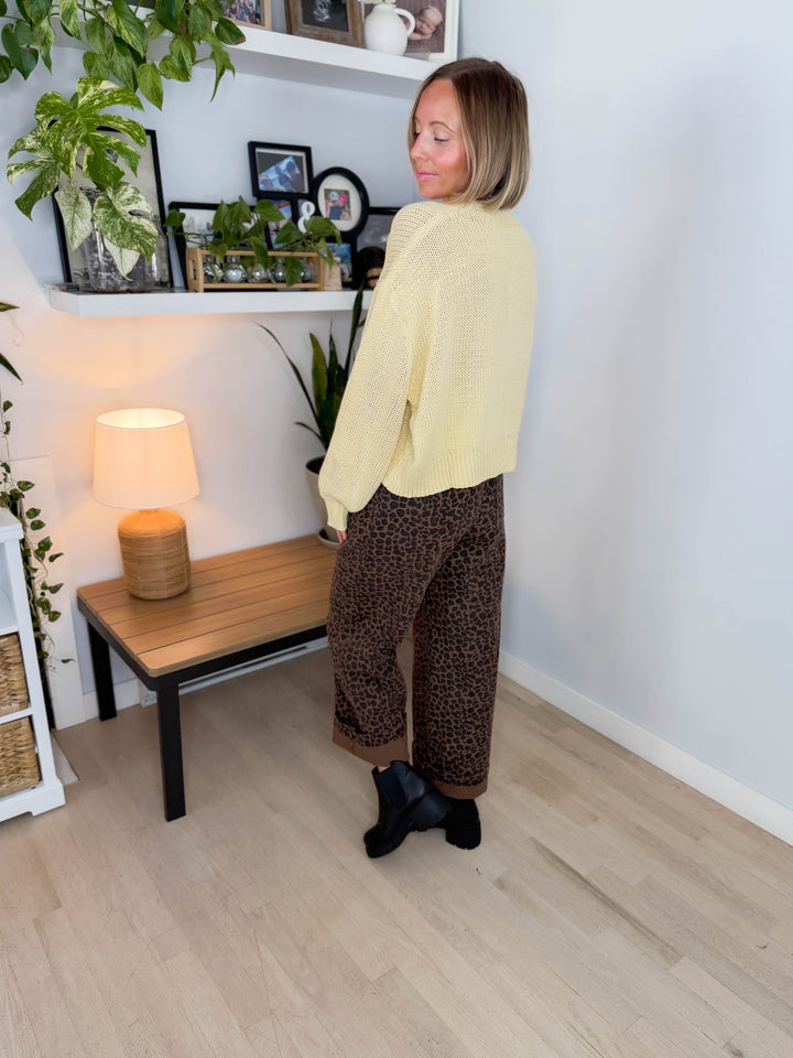 Rosie Balloon Sleeve Sweater- YELLOW