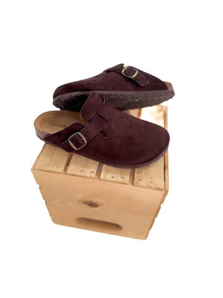 Regis Slip On Clog- BROWN