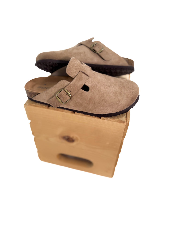 Regis Slip On Clog- LIGHT TAUPE