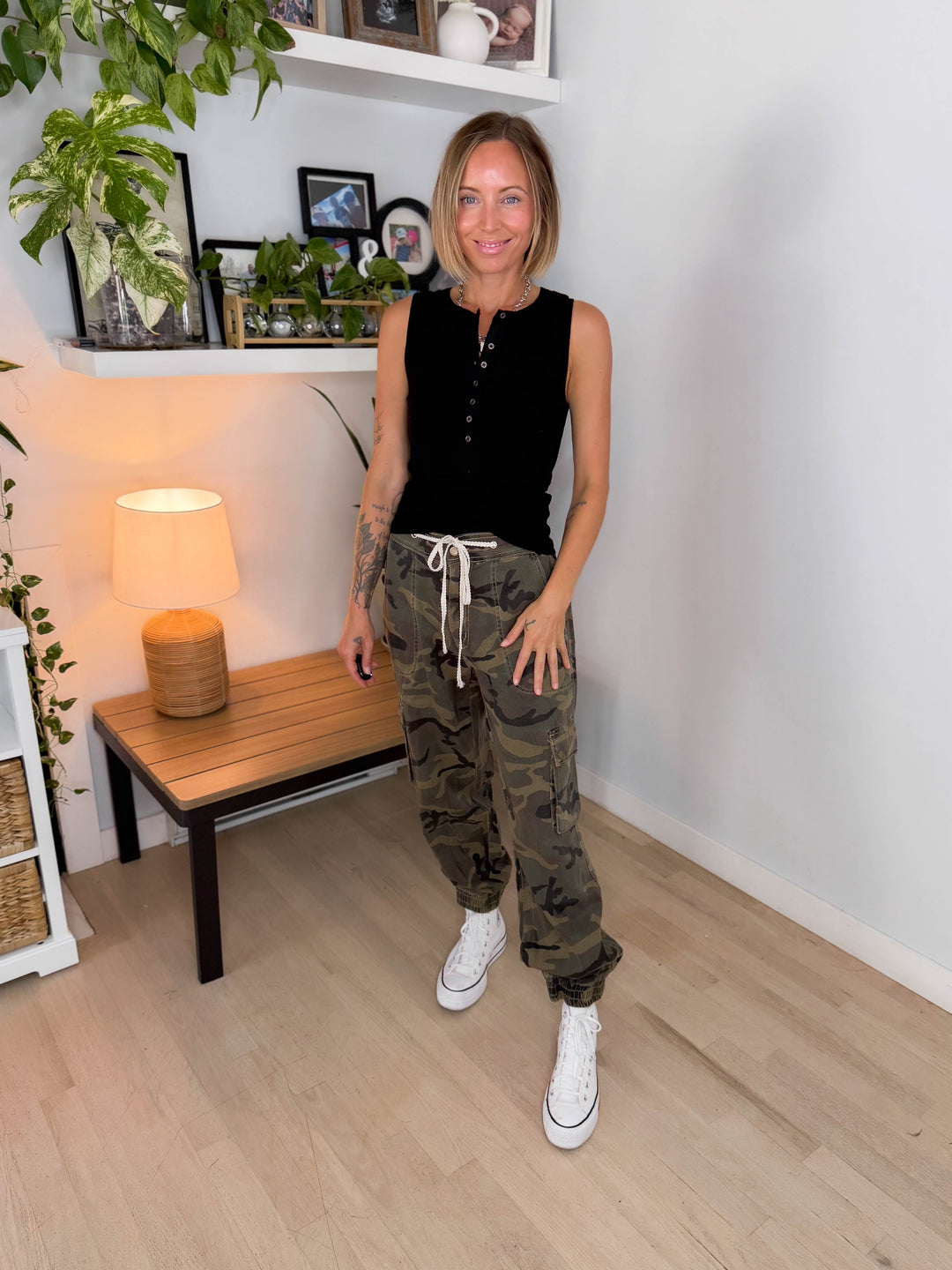 Evans Drawstring Camo Jogger