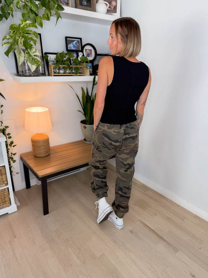 Evans Drawstring Camo Jogger