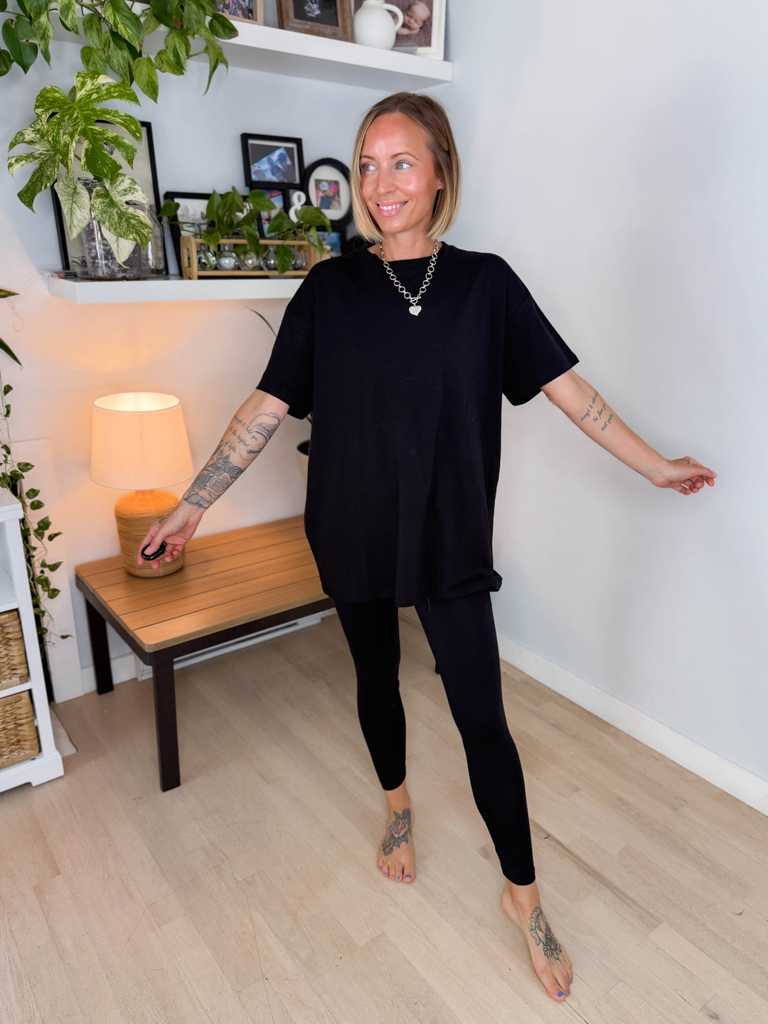 Champlain Cotton Legging Set- BLACK