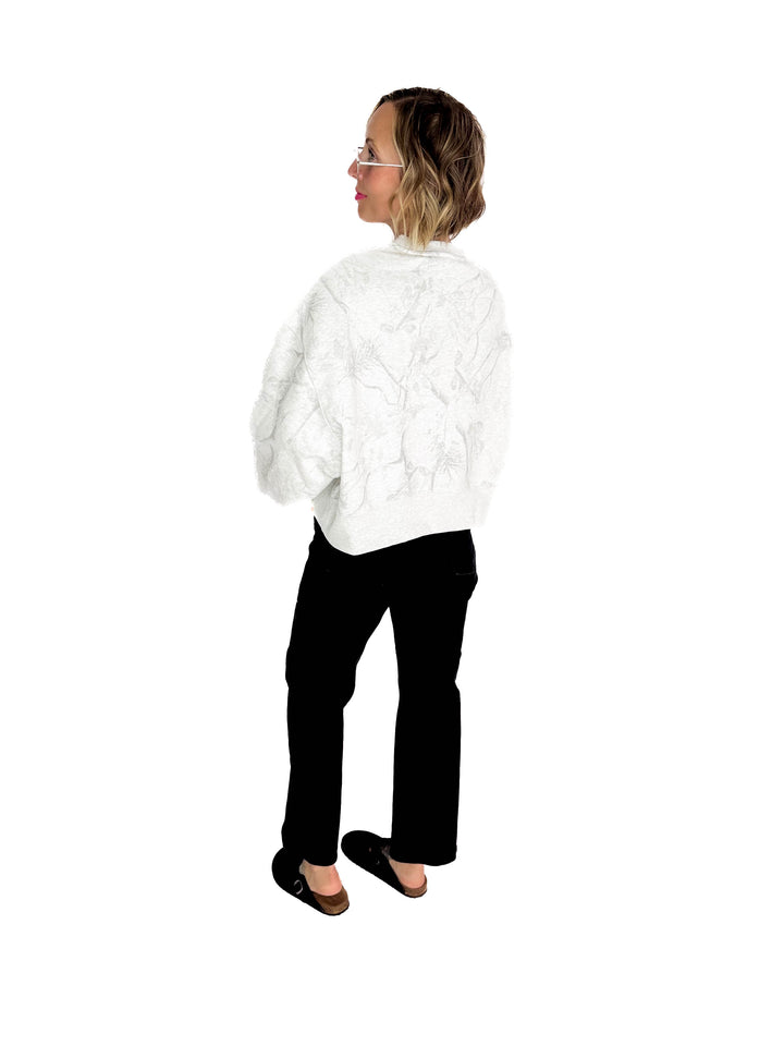 Chad Camouflage Dropped Shoulder Sweater- GREY-FINAL SALE