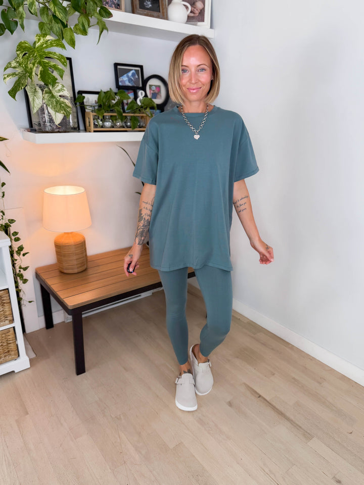 Champlain Cotton Legging Set- ASH JADE