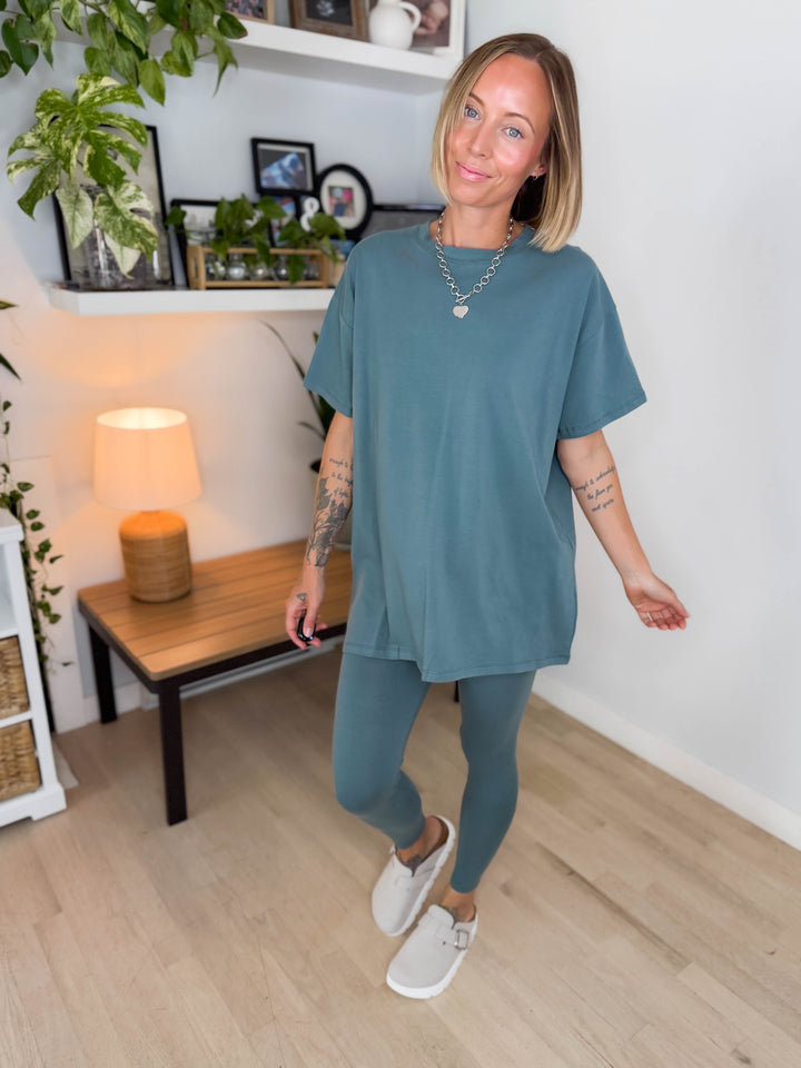 Champlain Cotton Legging Set- ASH JADE