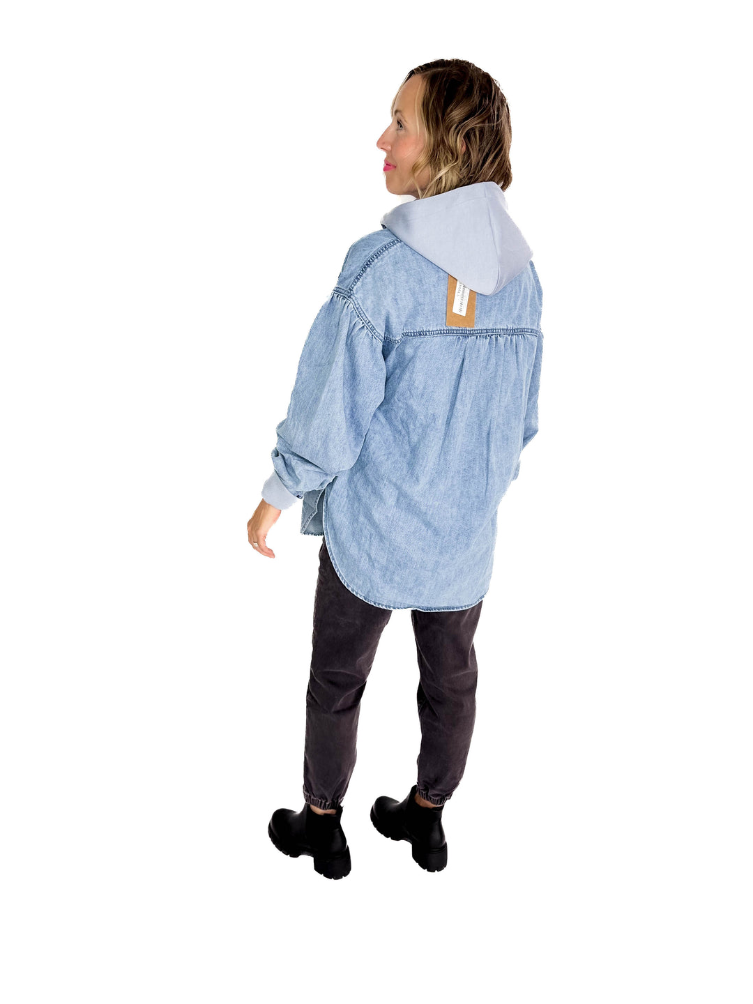 Heart Throb Denim Shacket- MEDIUM WASH-FINAL SALE