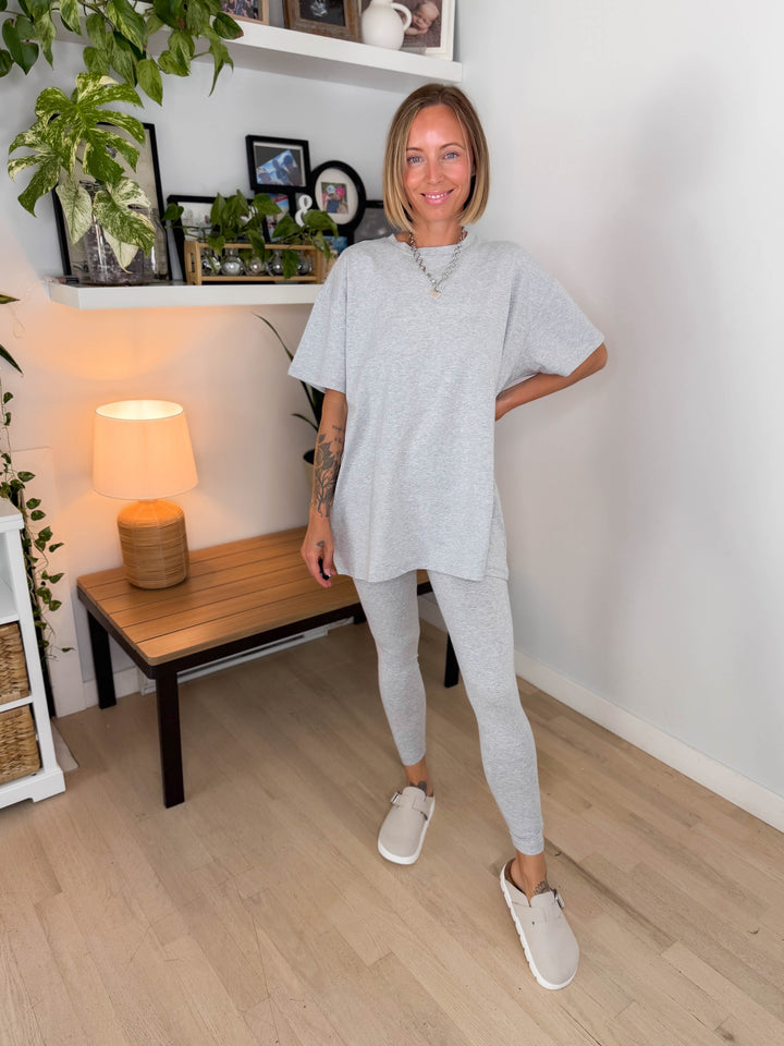Champlain Cotton Legging Set- HEATHER GREY