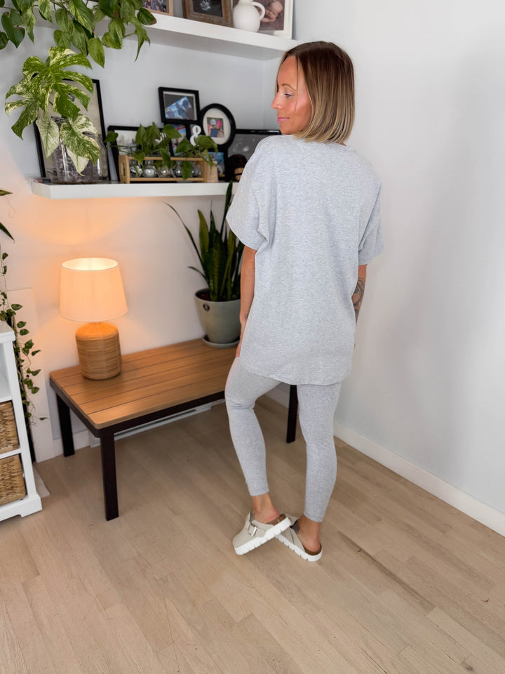 Champlain Cotton Legging Set- HEATHER GREY